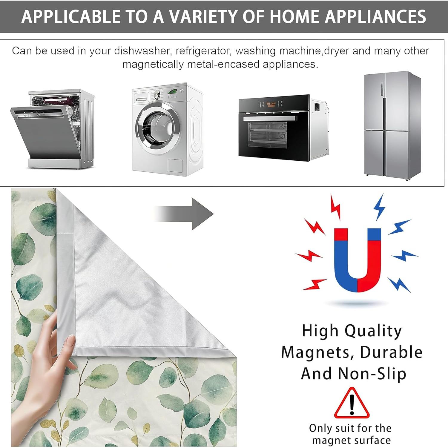 Cubierta Magnética para Lavavajillas WATMEBIS Eucalipto 58x66 cm