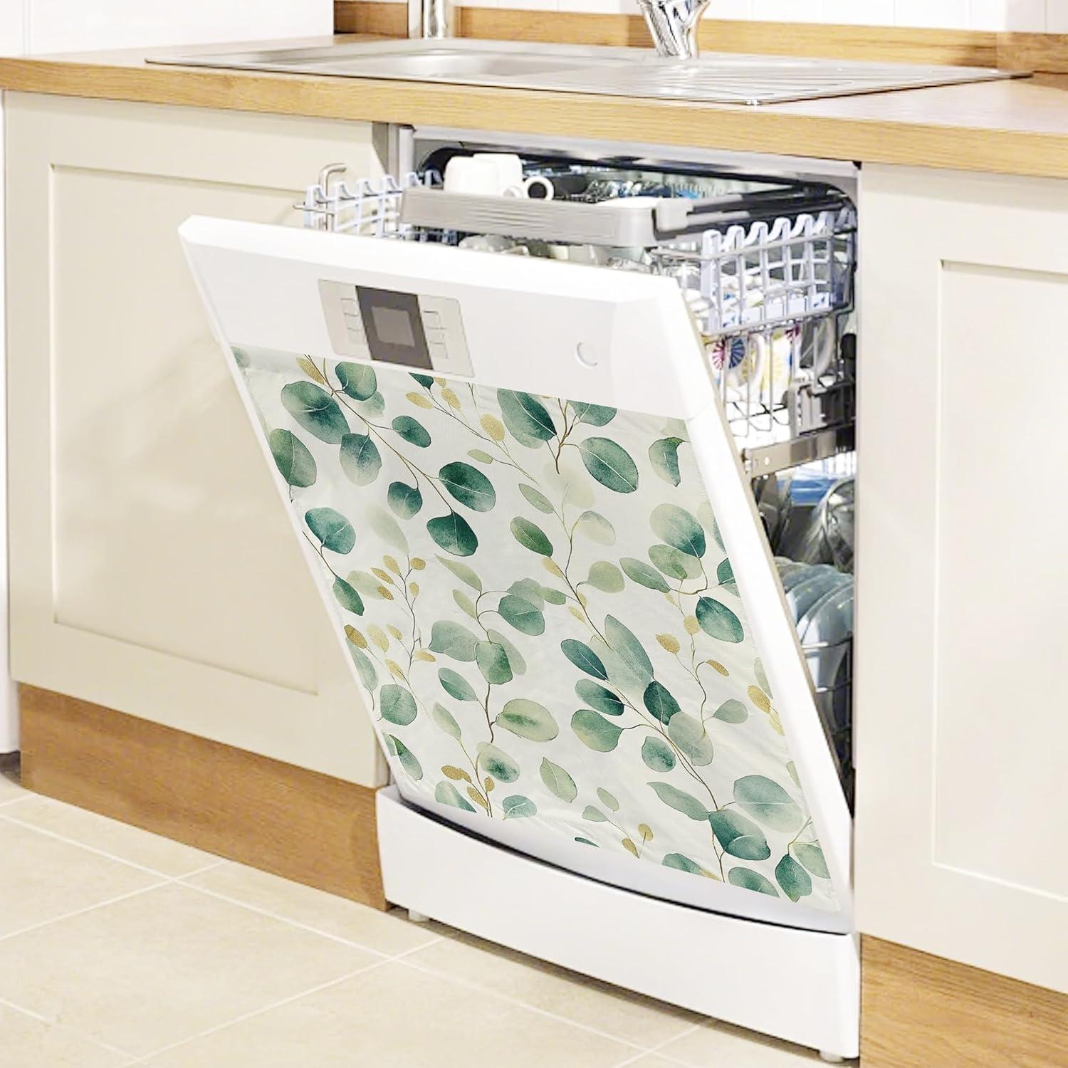 Cubierta Magnética para Lavavajillas WATMEBIS Eucalipto 58x66 cm