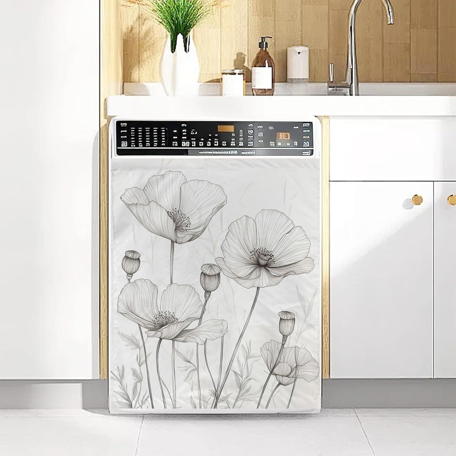 Cubierta Magnética para Lavavajillas WATMEBIS 58.4x66 cm Flores Vintage