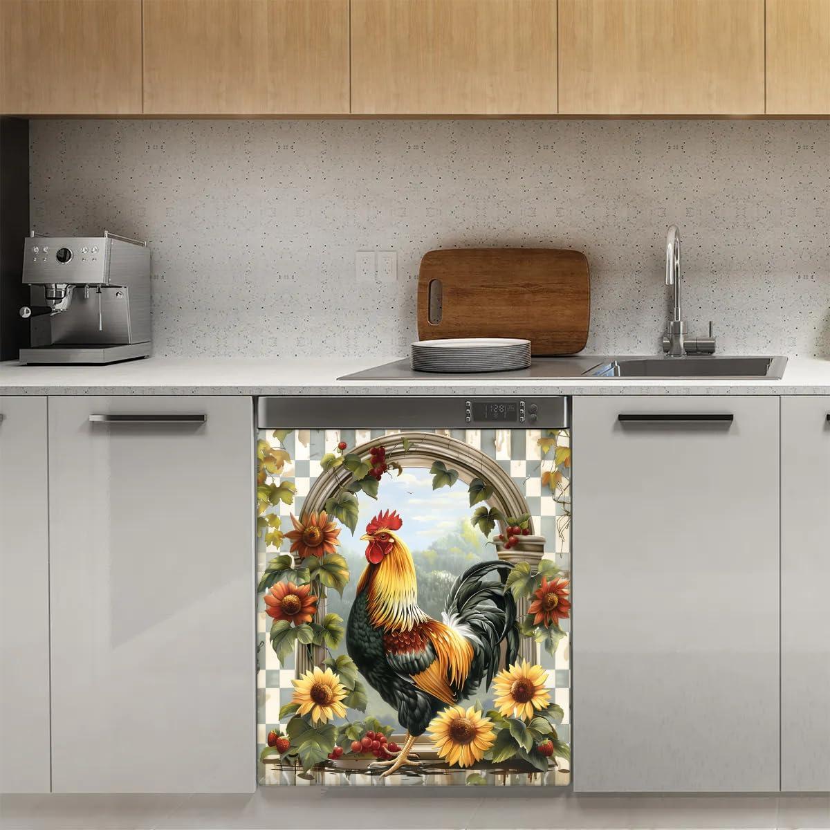 Cubierta Magnética para Lavavajillas o Refrigerador oooJHooo 58.42x66.04 cm