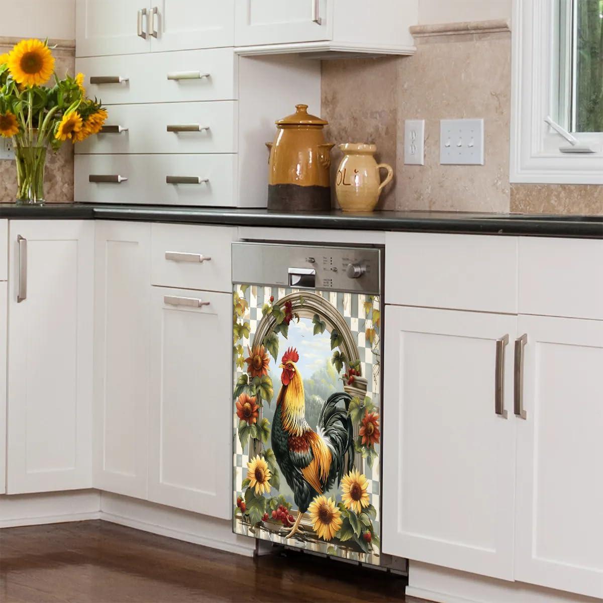 Cubierta Magnética para Lavavajillas o Refrigerador oooJHooo 58.42x66.04 cm