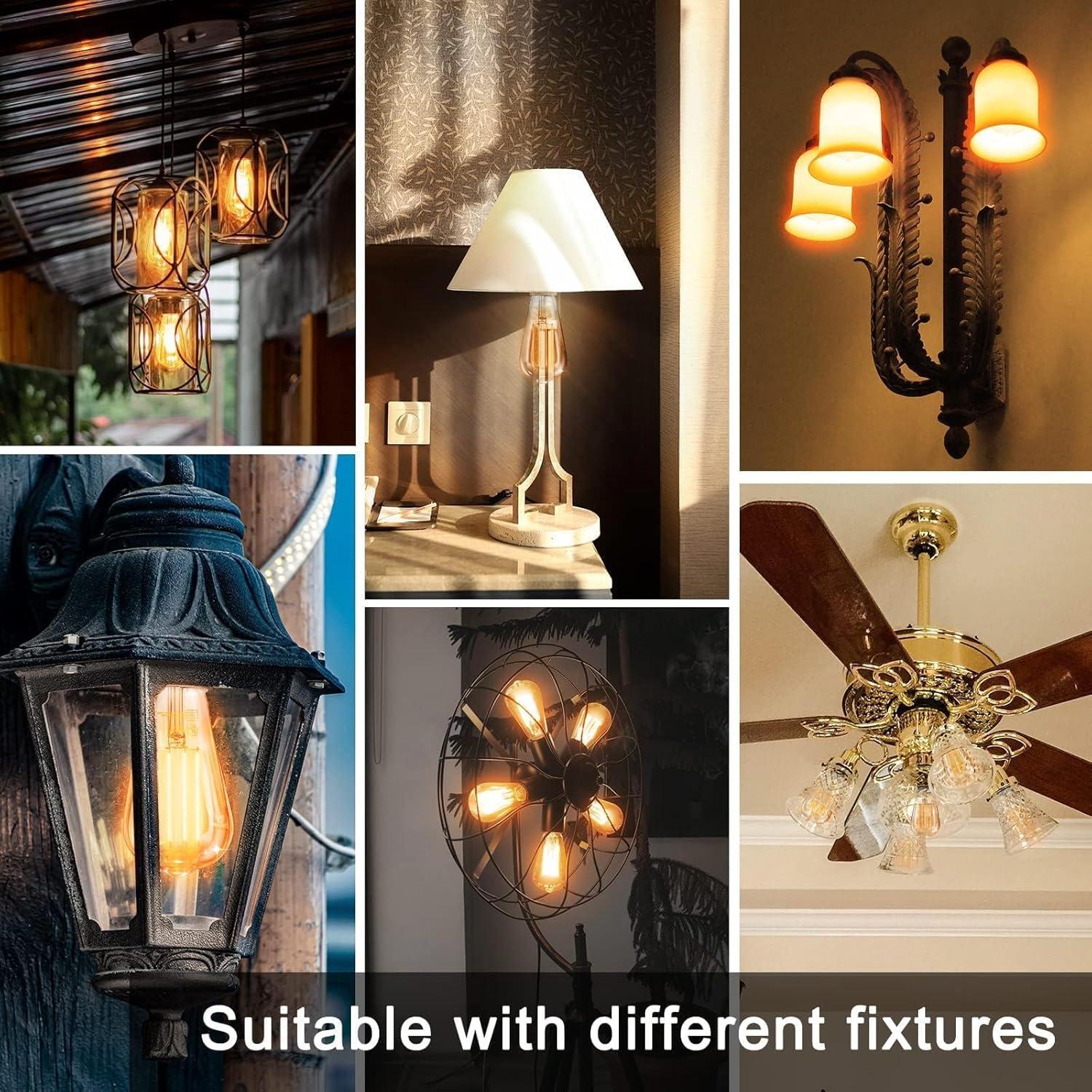 Bombillas LED Edison TJOY 10 Paquete 8W 800 Lúmenes Ámbar