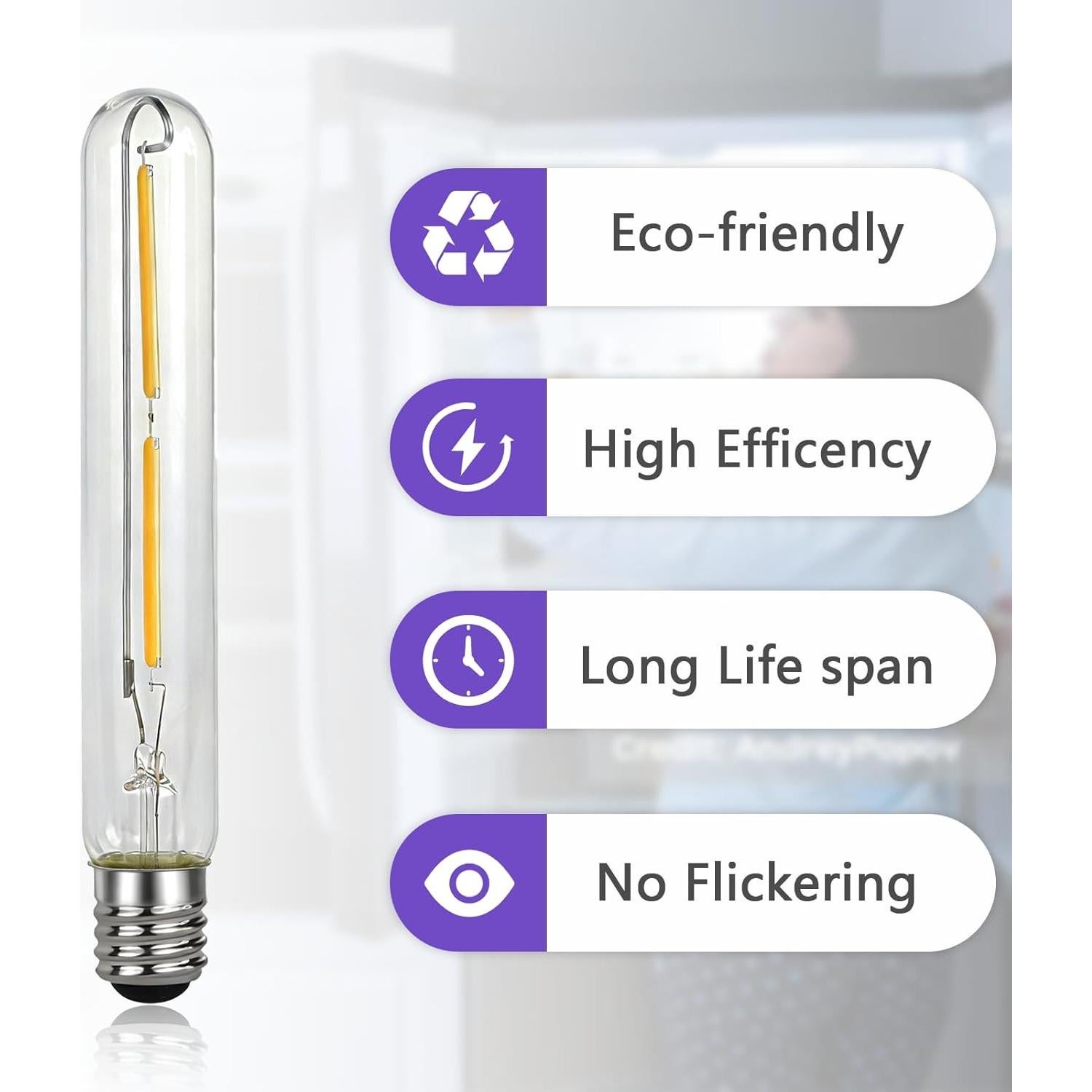 Bombilla LED E17 T6.5 Regulable 4W 2700K Vintage 400 Lúmenes