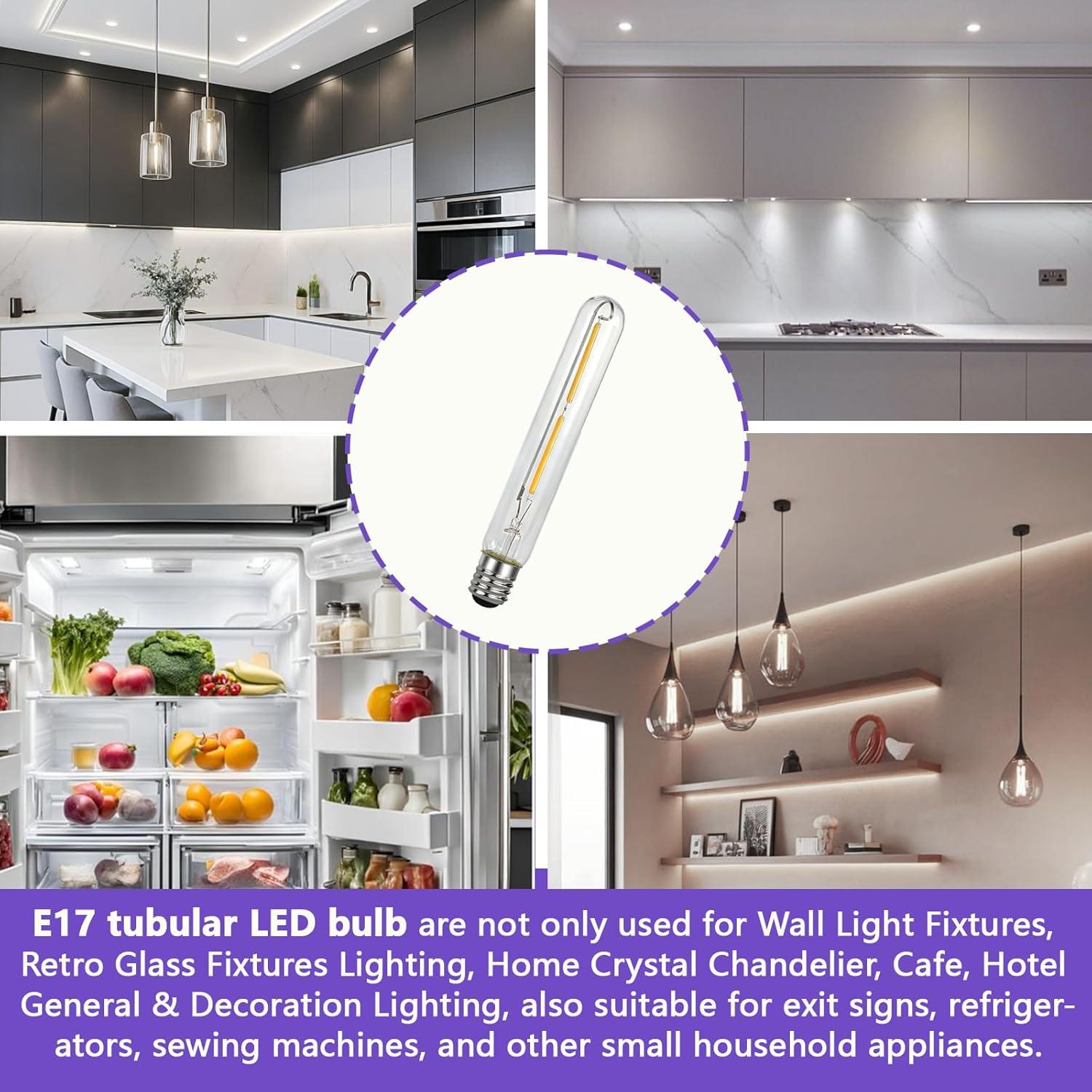 Bombilla LED E17 T6.5 Regulable 4W 2700K Vintage 400 Lúmenes