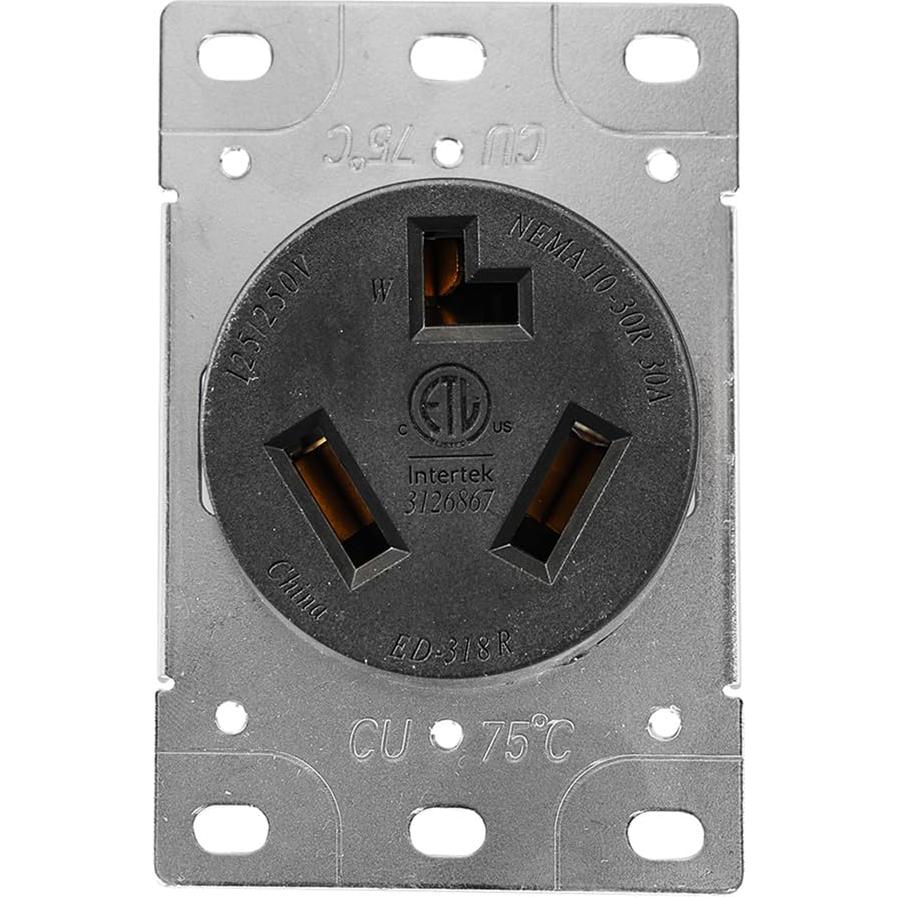 Toma NEMA 10-30R Strhowill 30A 250V para Secadora Empotrada