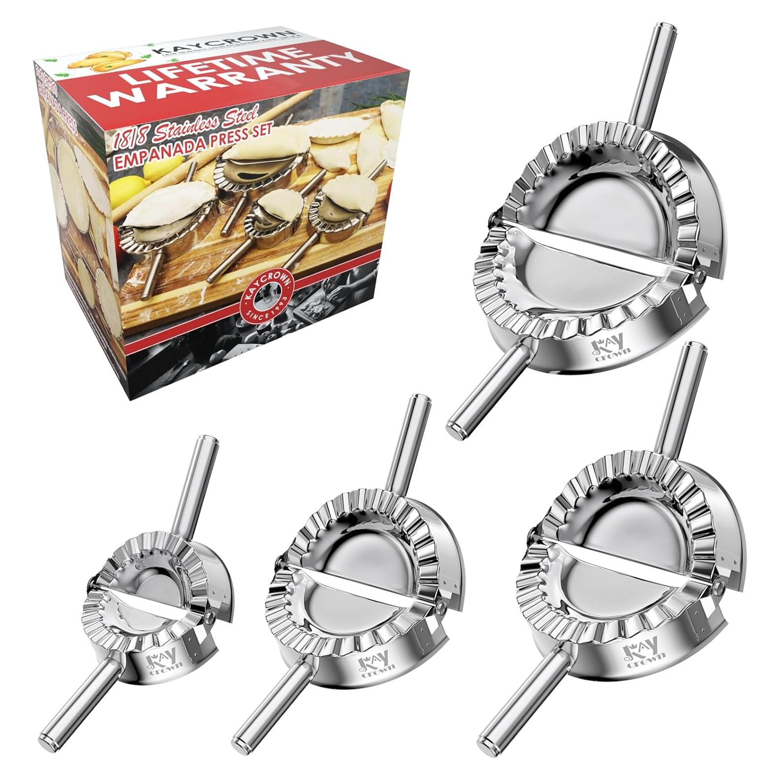 KAYCROWN Prensa de Empanadas de Acero Inoxidable 4 Tamaños