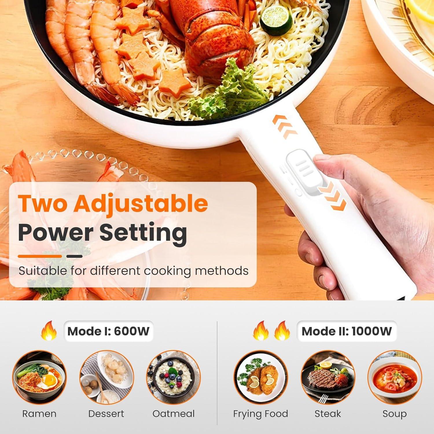 Olla Eléctrica Zorpupoa 3L Antiadherente con Vaporera y Doble Potencia