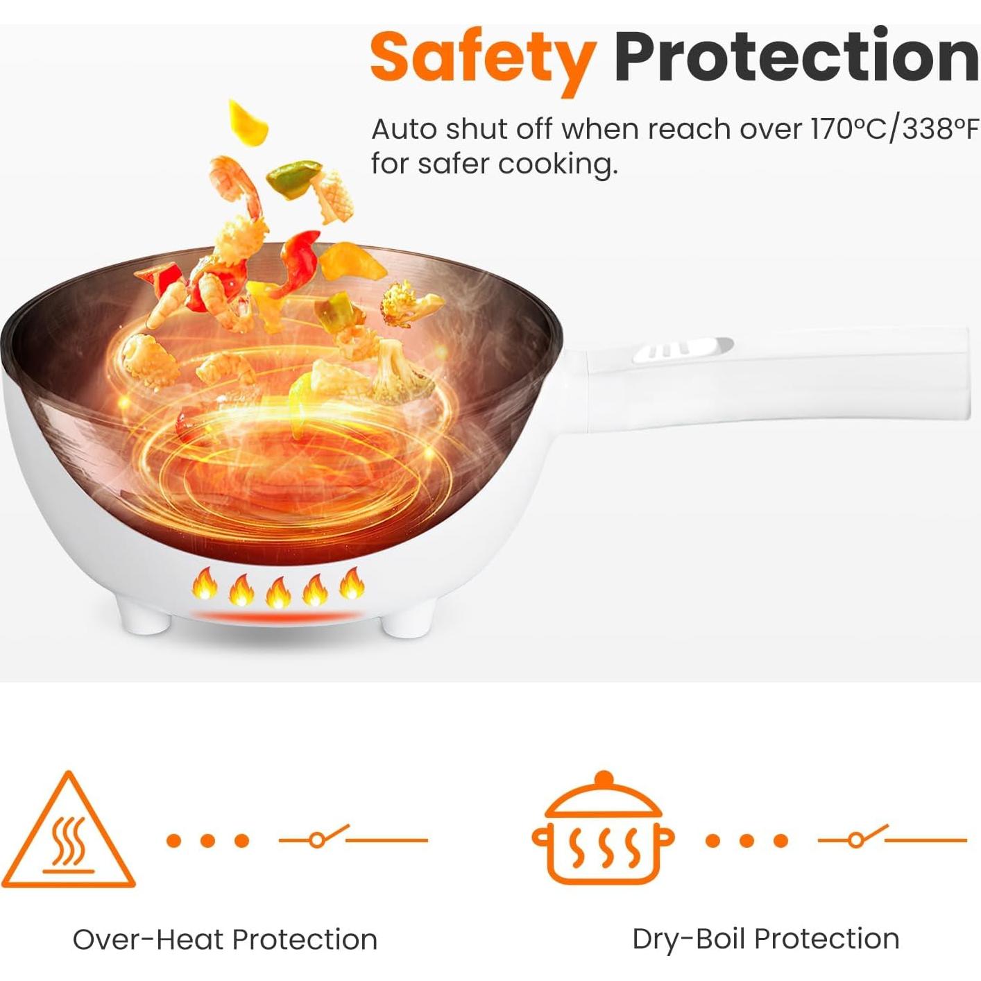 Olla Eléctrica Zorpupoa 3L Antiadherente con Vaporera y Doble Potencia