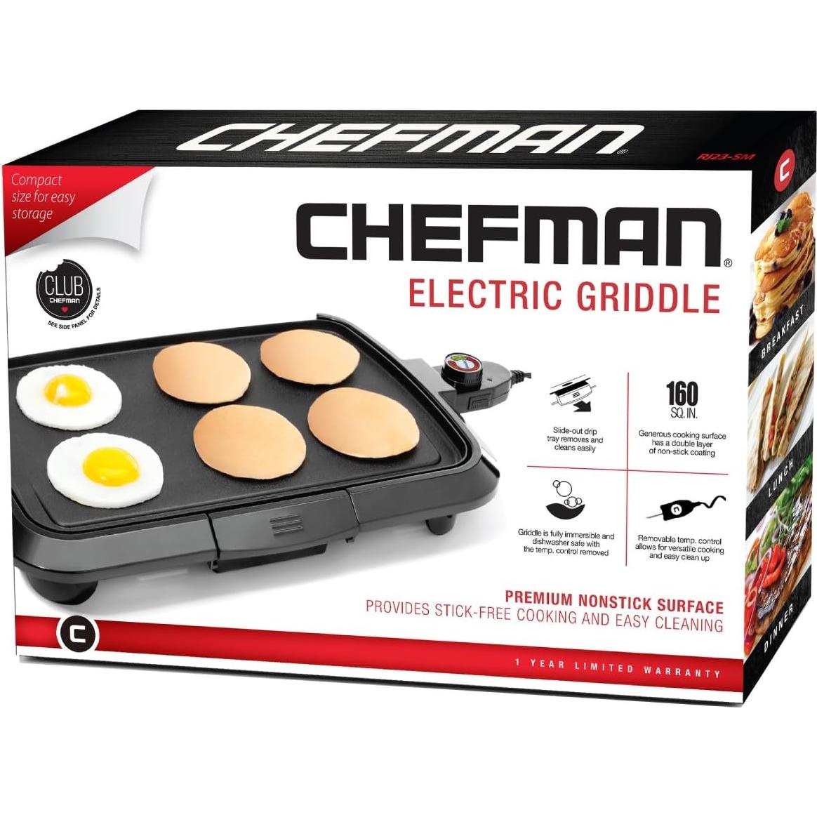 Plancha Eléctrica Chefman Inmersible 1200W con Control de Temperatura