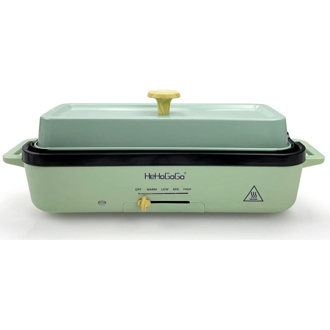 Plancha Eléctrica Multifuncional HeHoGoGo 2 Ollas Antiadherentes