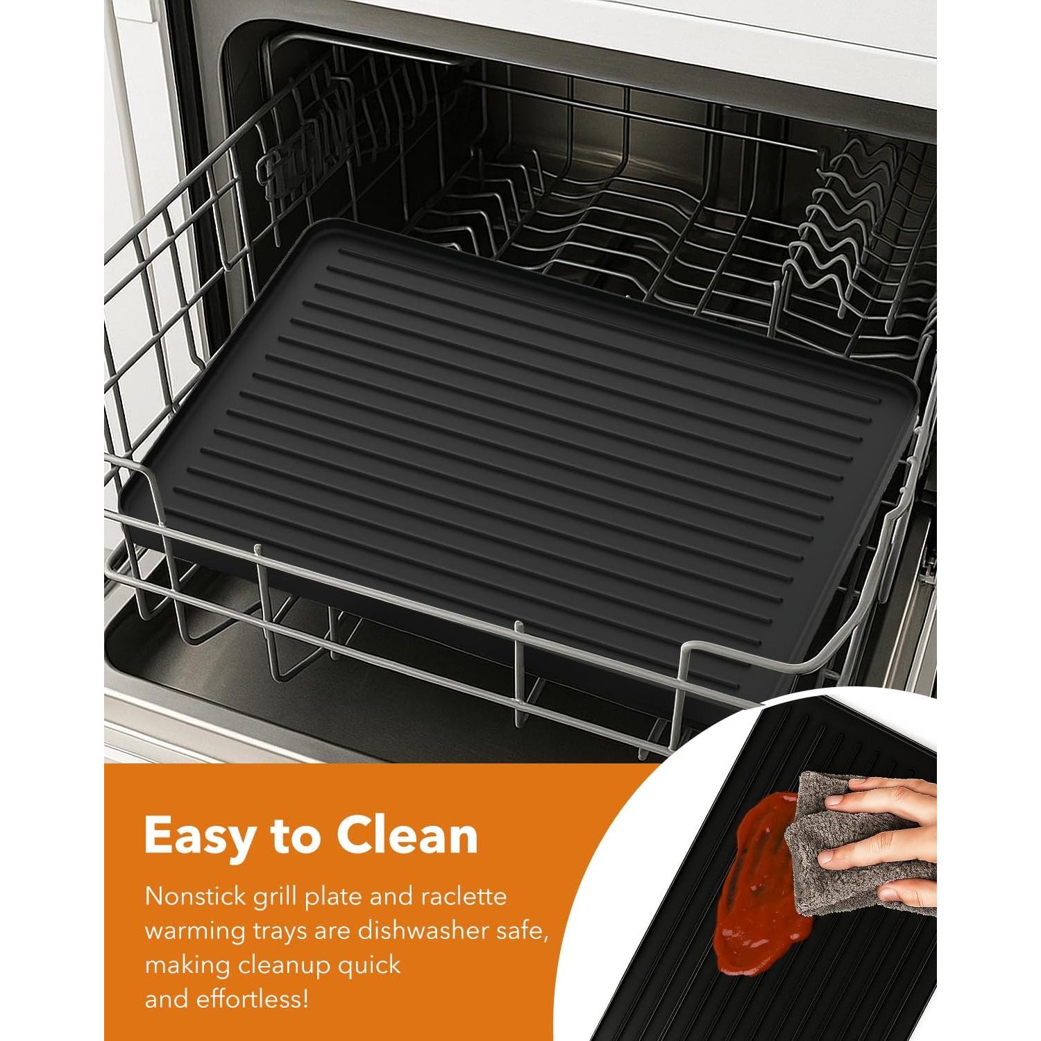 Parrilla Eléctrica Raclette HBN 1300W 8 Bandejas Antiadherente