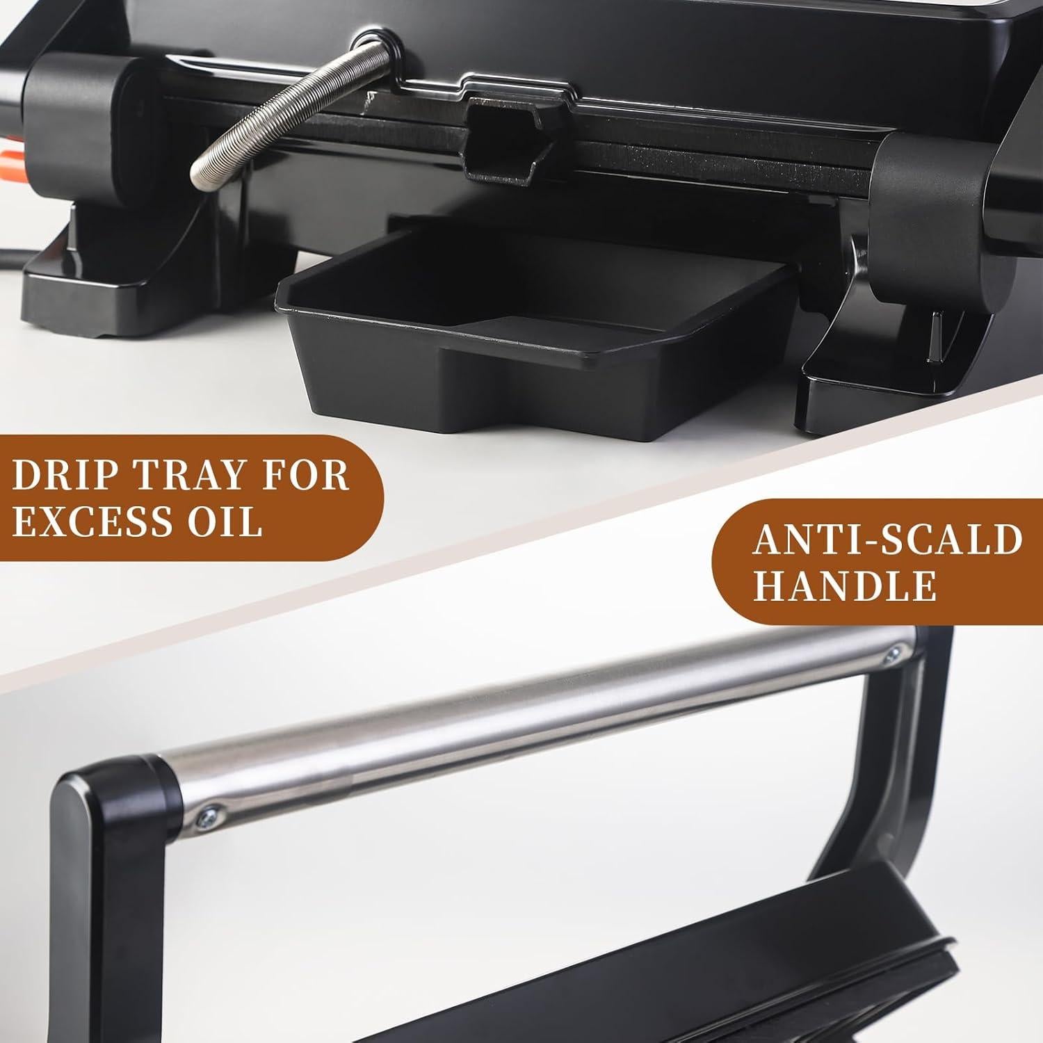 Prensa Panini Grill UVFAST 3 en 1 Antiadherente 1200W