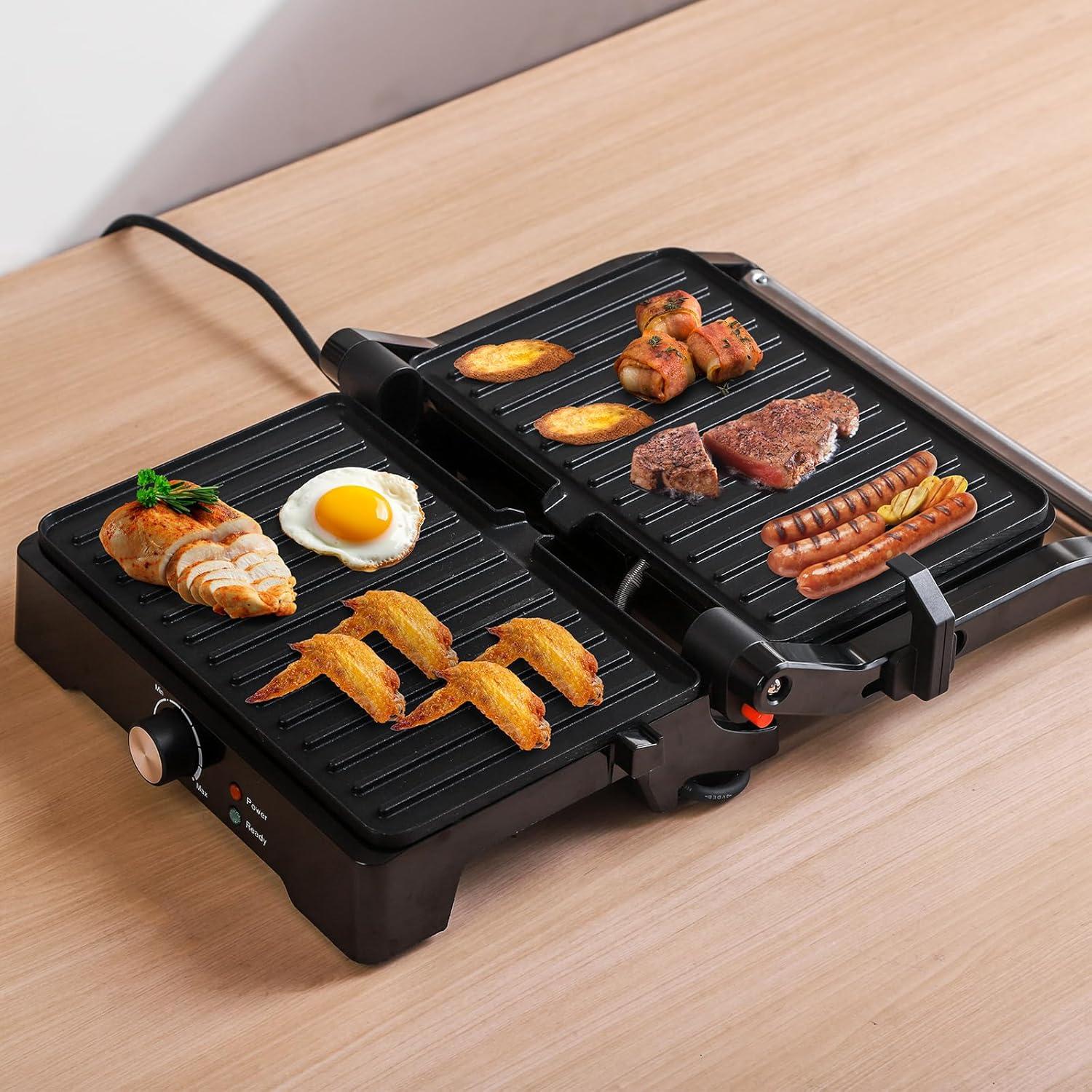 Prensa Panini Grill UVFAST 3 en 1 Antiadherente 1200W