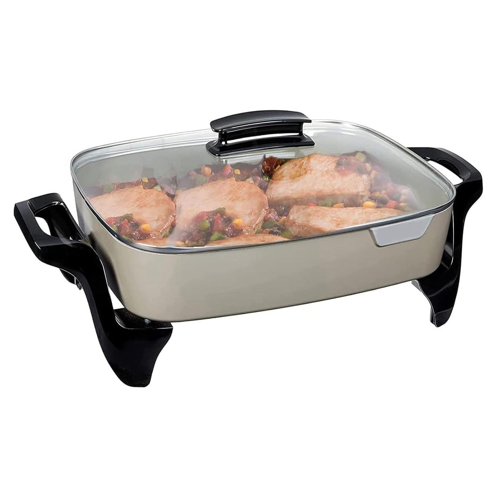 Sartén Eléctrica Nozaya 16" Cerámica Gris 1500W Antiadherente