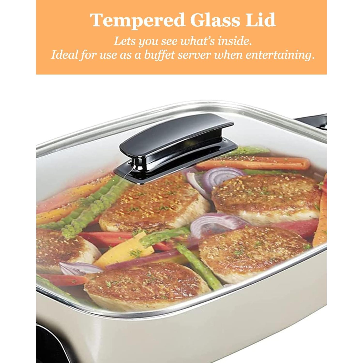 Sartén Eléctrica Nozaya 16" Cerámica Gris 1500W Antiadherente