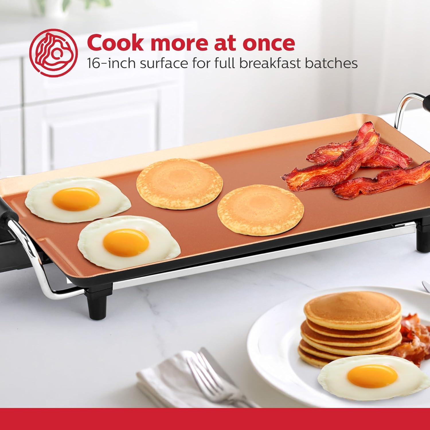 Plancha Eléctrica Holstein Housewares 40x51cm Antiadherente