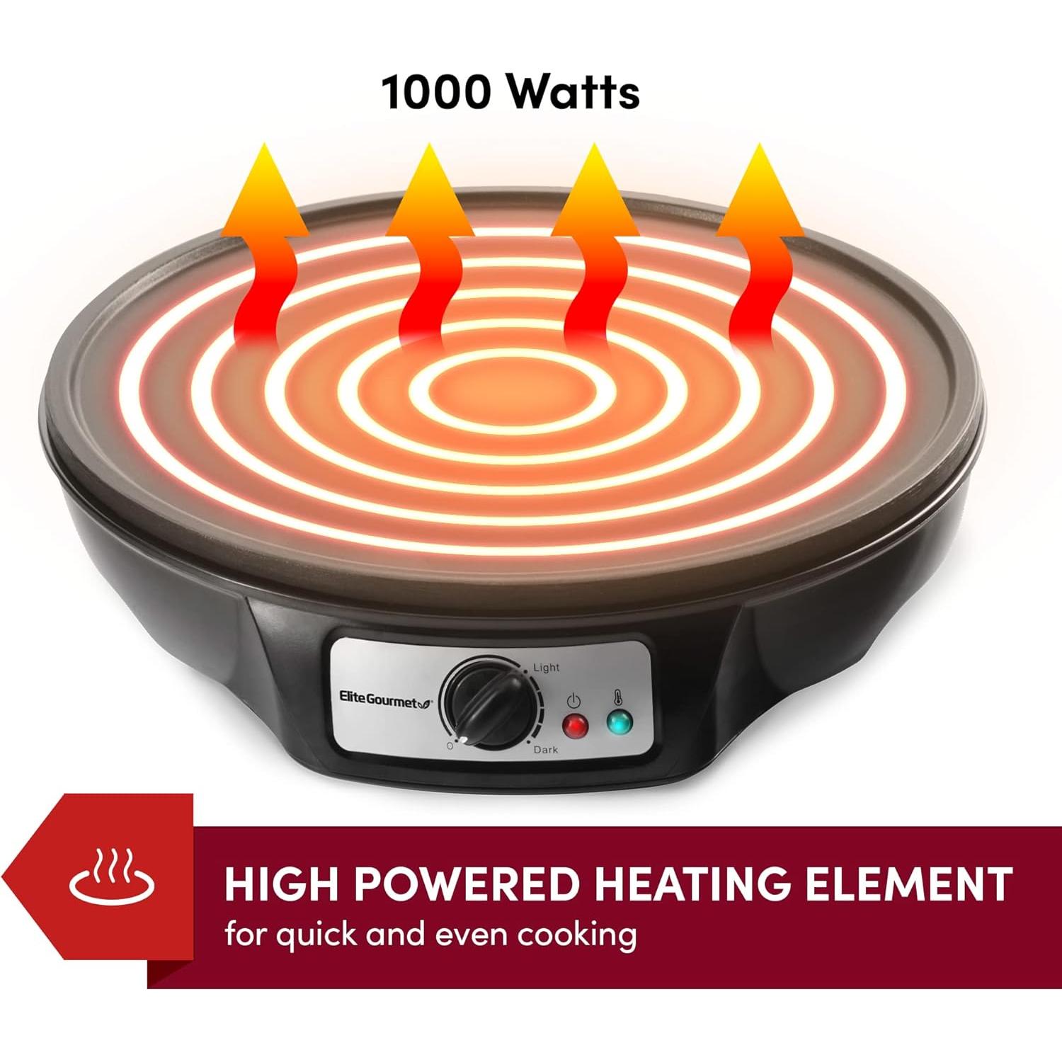 Máquina para Crepes Elite Gourmet ECP-126 30.48 cm Antiadherente