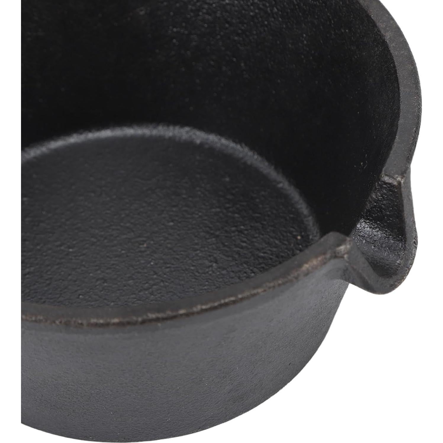 Sartén Mini de Hierro Fundido Tomotato 13x5 cm con Mango de Madera