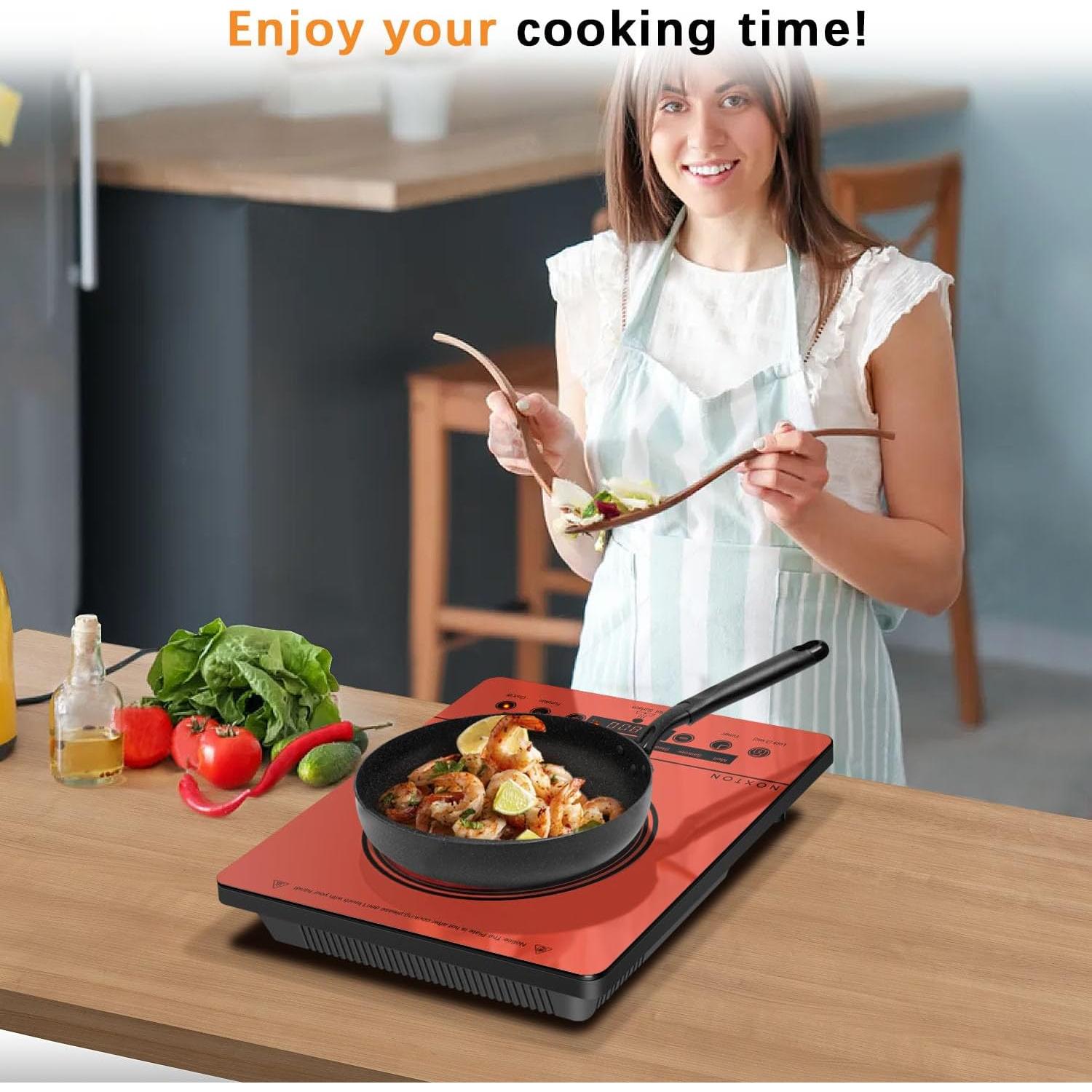 Estufa Eléctrica Portátil Noxton 110V 1800W con Temporizador