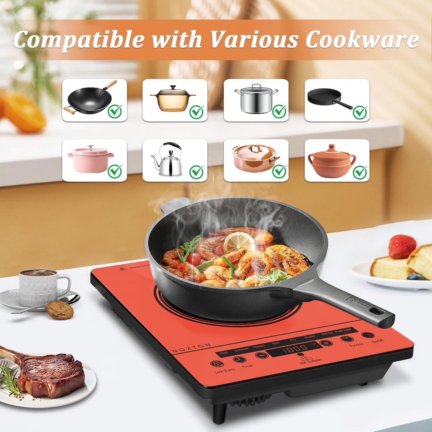 Estufa Eléctrica Portátil Noxton 110V 1800W con Temporizador