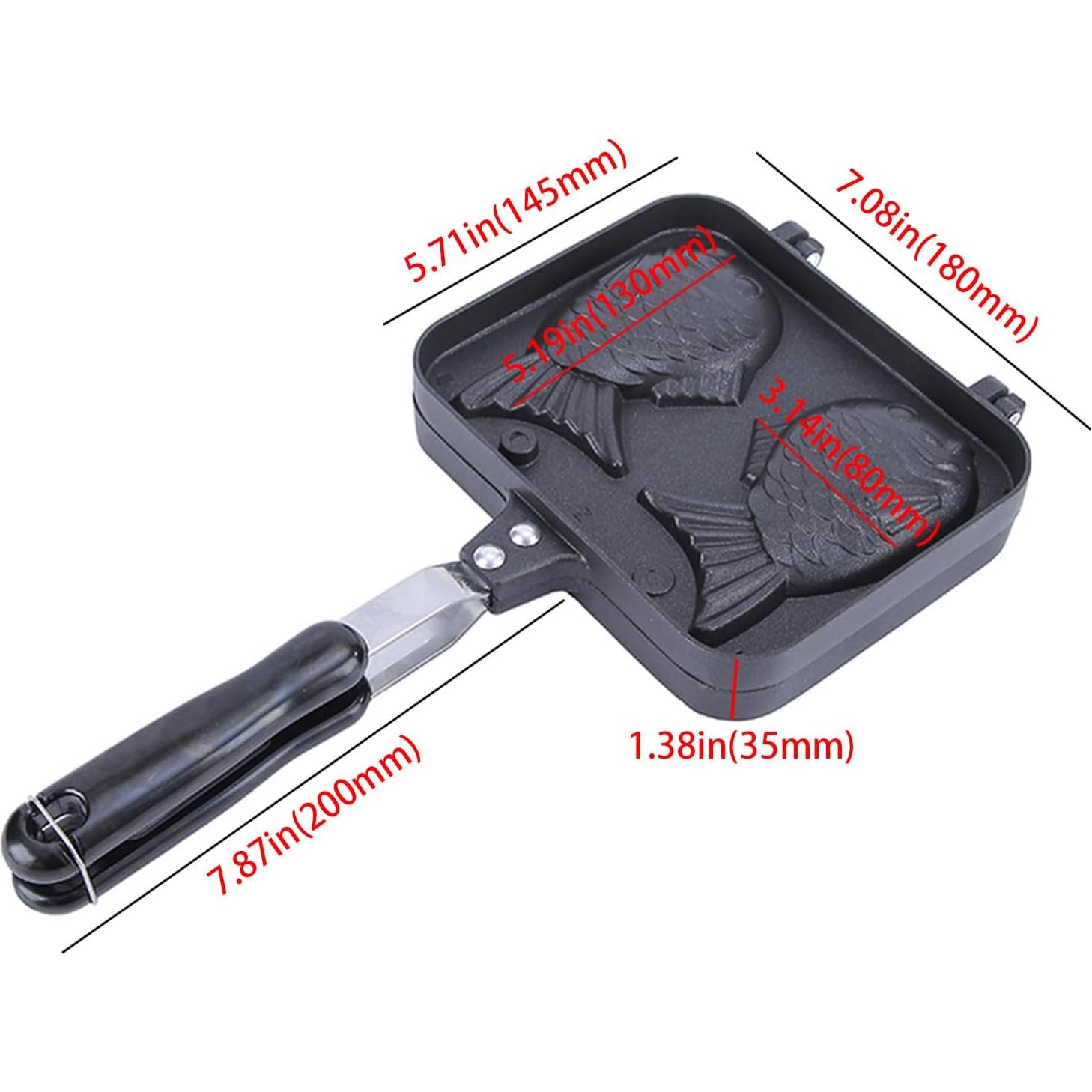 Sartén antiadherente CPVKRY en forma de pez 2PCS con accesorios