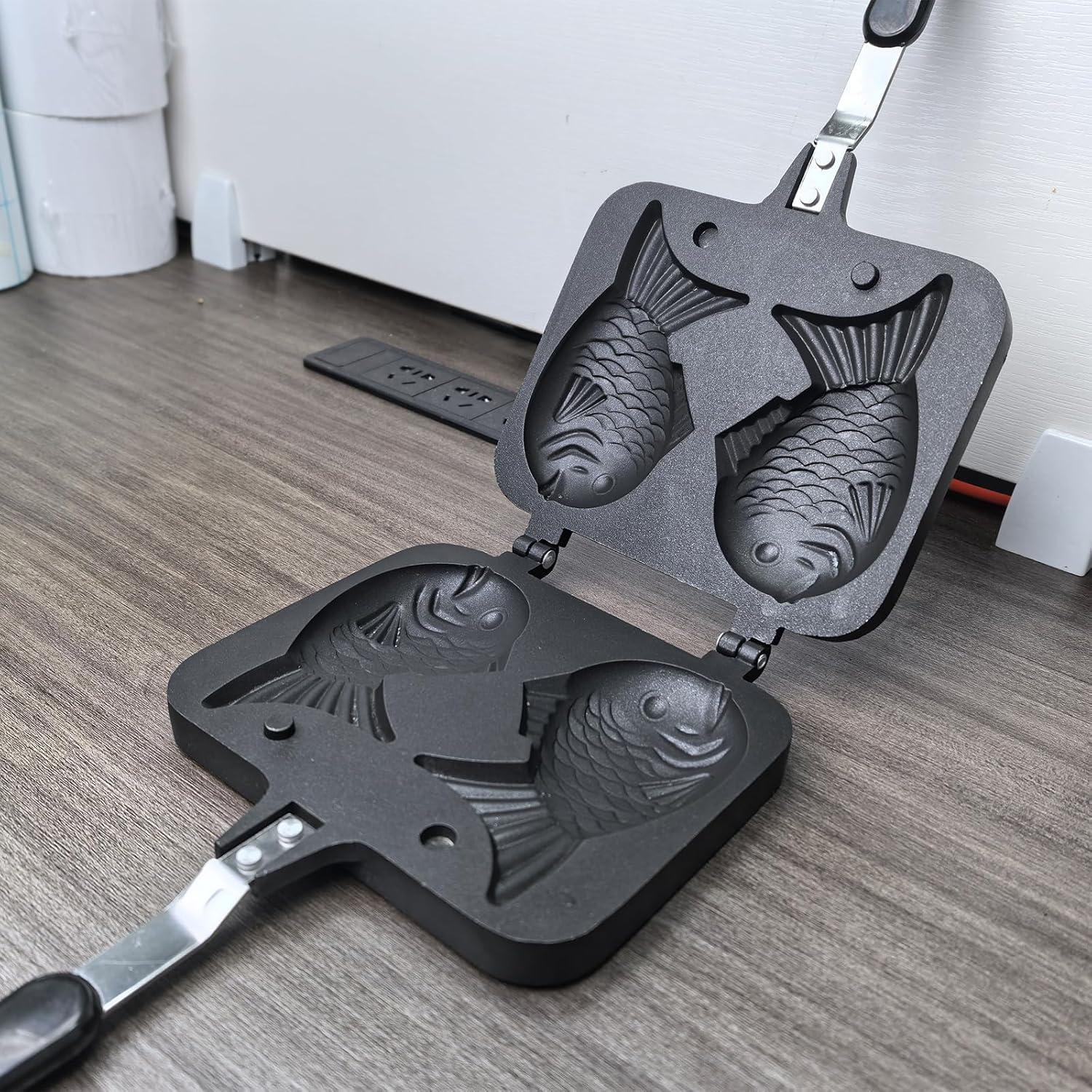 Sartén antiadherente CPVKRY en forma de pez 2PCS con accesorios