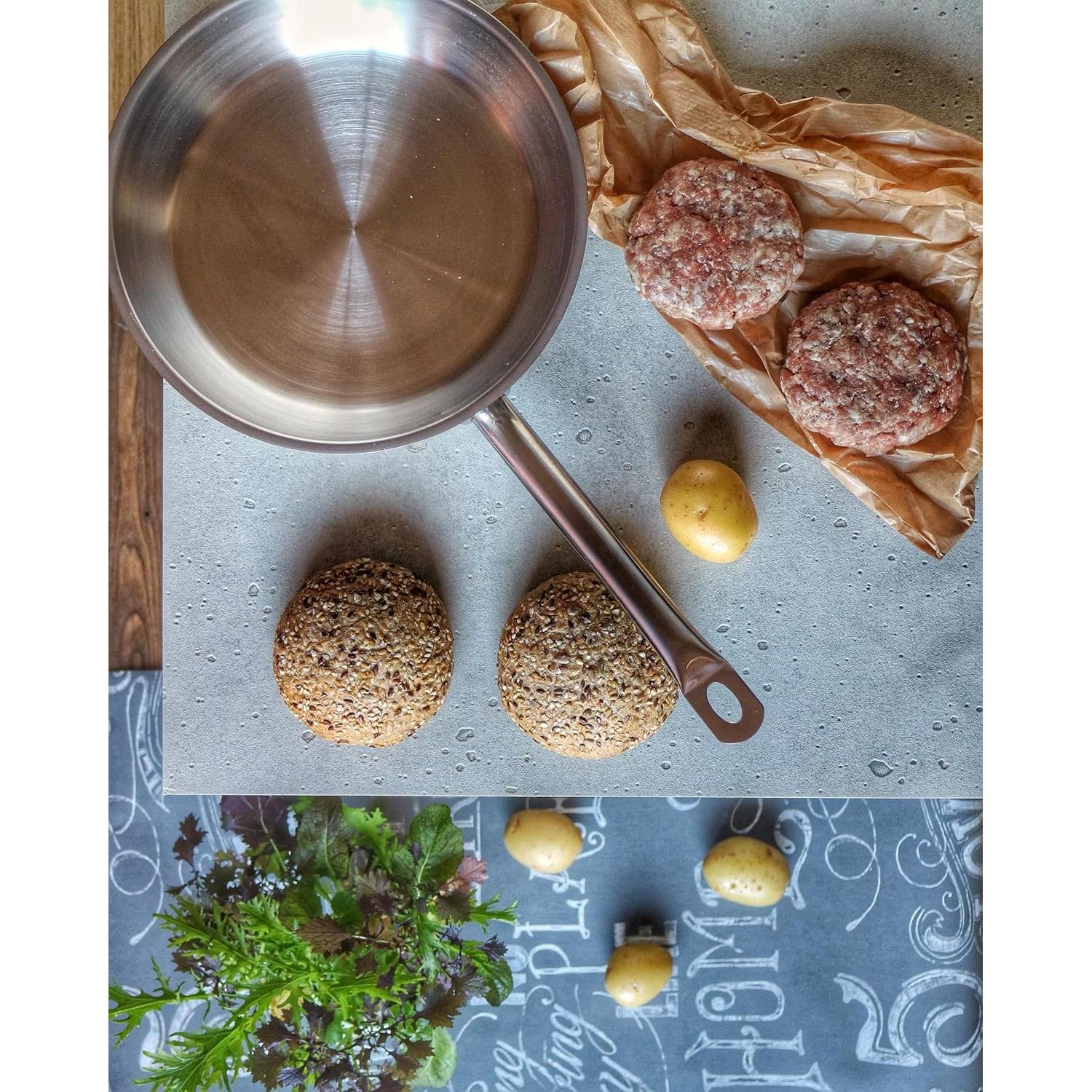 Sartén Profesional BRA Cookware 26 cm Acero Inoxidable Sin Revestimiento