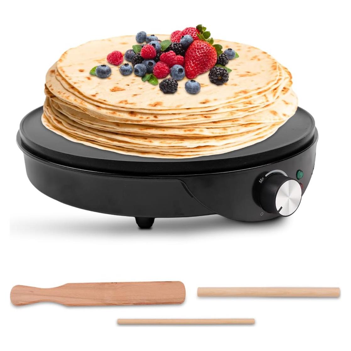 Horno Eléctrico para Crepes Jiadiru 30cm Antiadherente