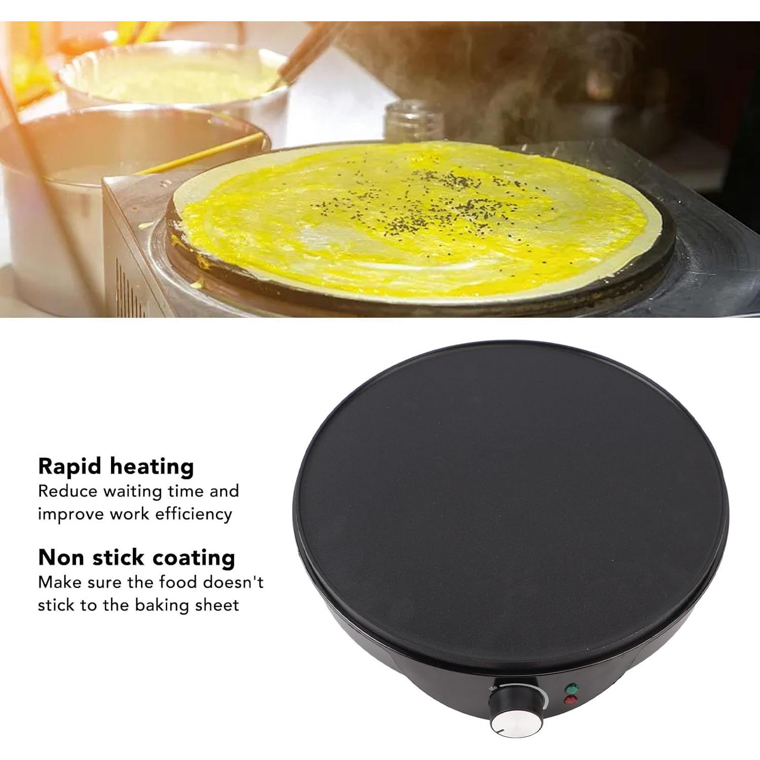 Horno Eléctrico para Crepes Jiadiru 30cm Antiadherente