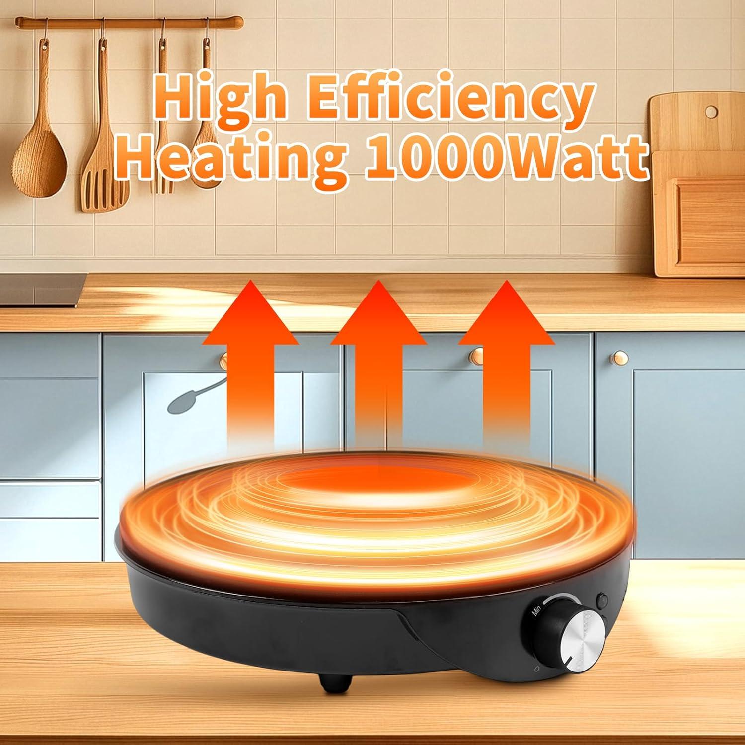 Horno Eléctrico para Crepes Jiadiru 30cm Antiadherente
