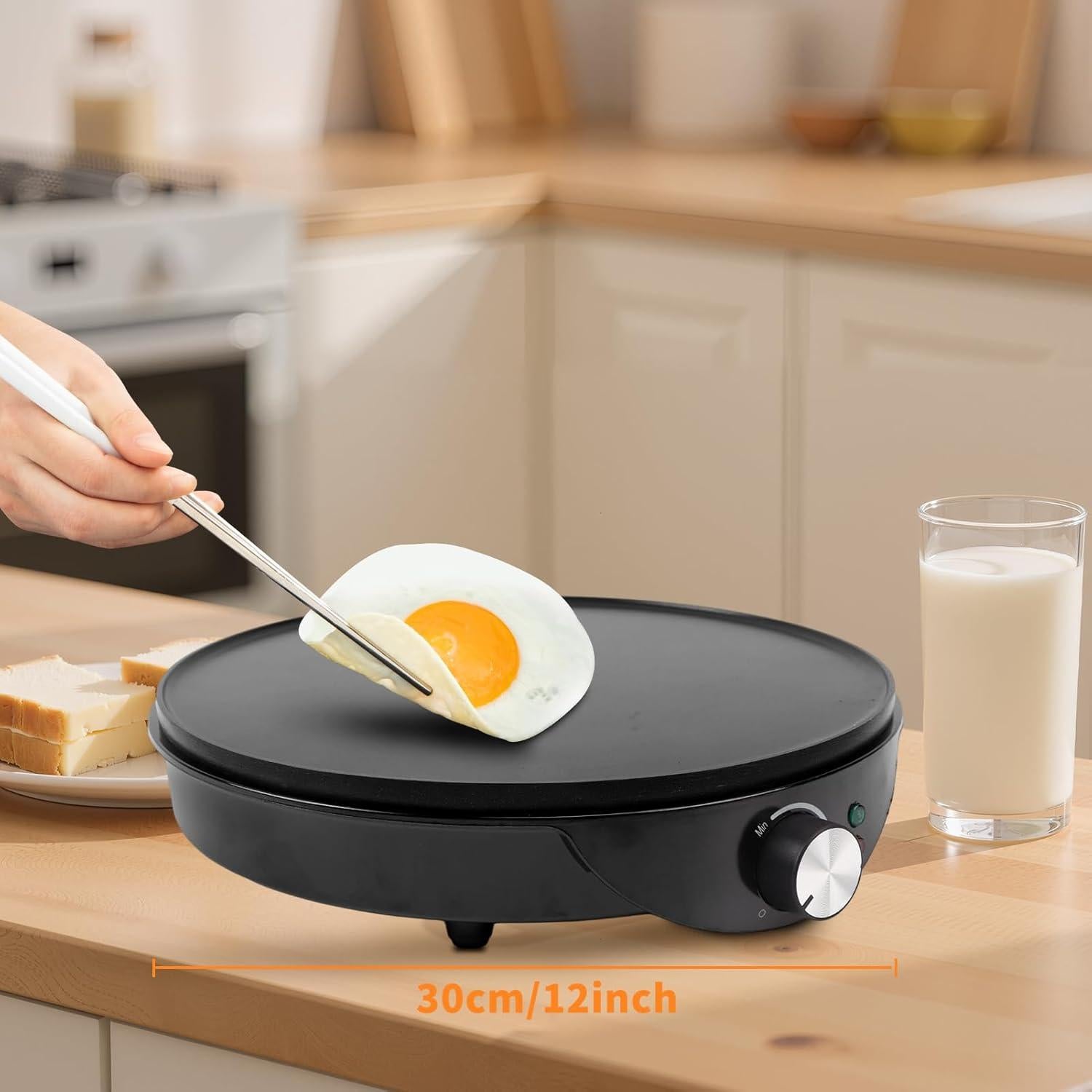 Horno Eléctrico para Crepes Jiadiru 30cm Antiadherente