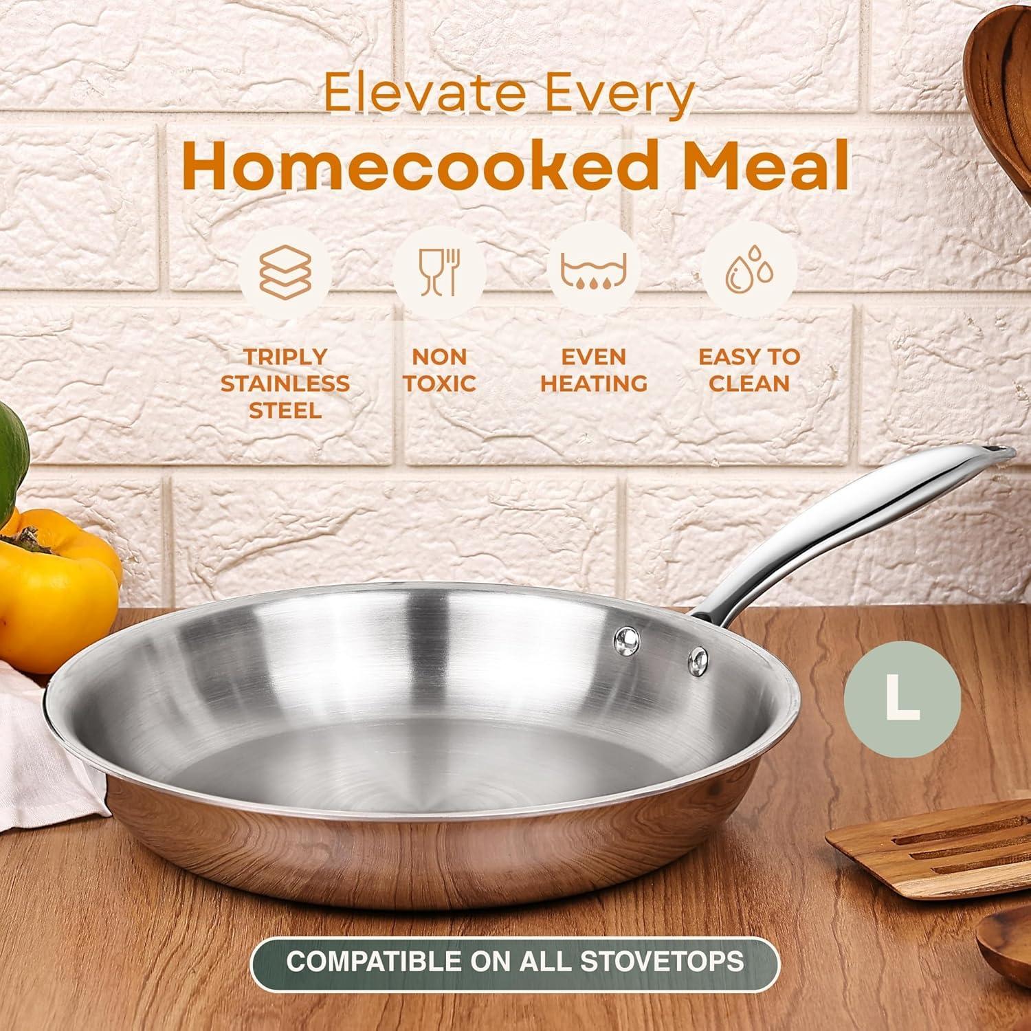 Sartén de Acero Inoxidable Homegrown 25.1 cm Triply 2.5L