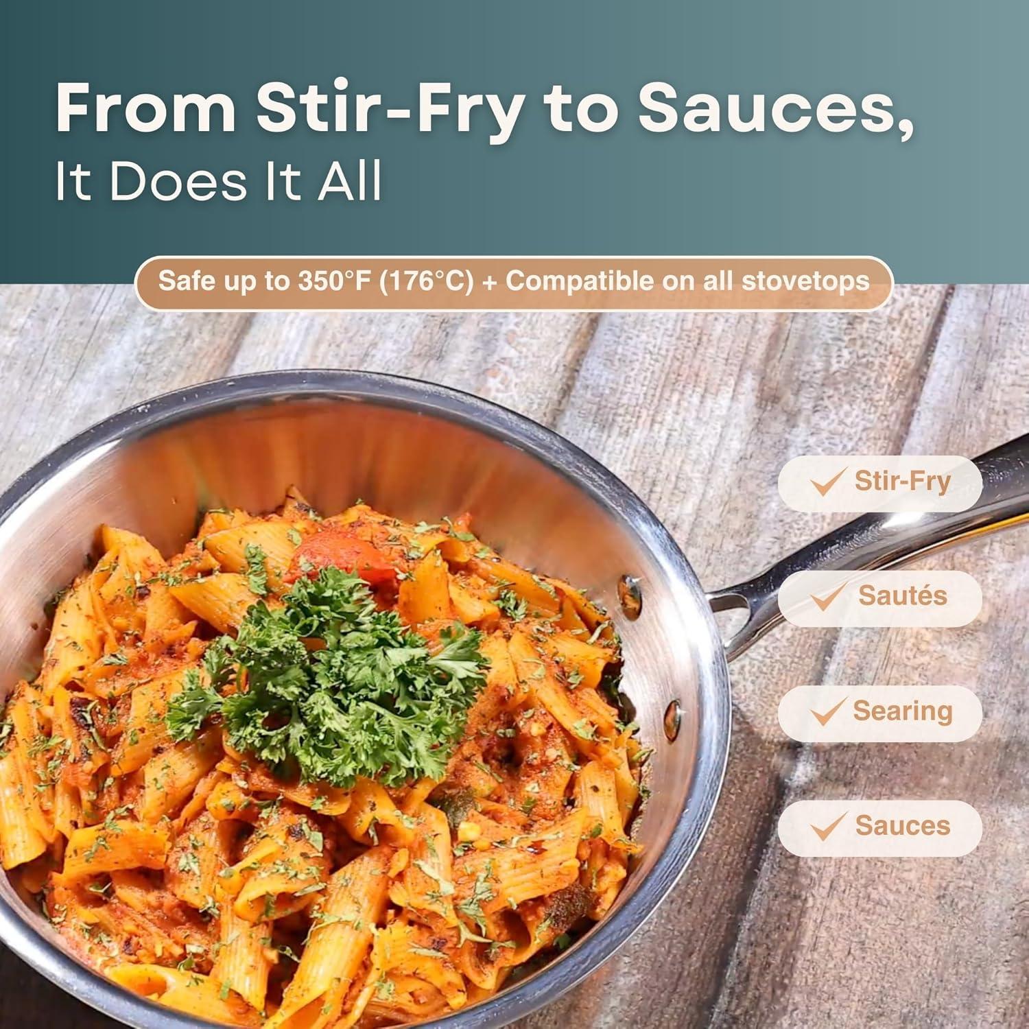 Sartén de Acero Inoxidable Homegrown 25.1 cm Triply 2.5L