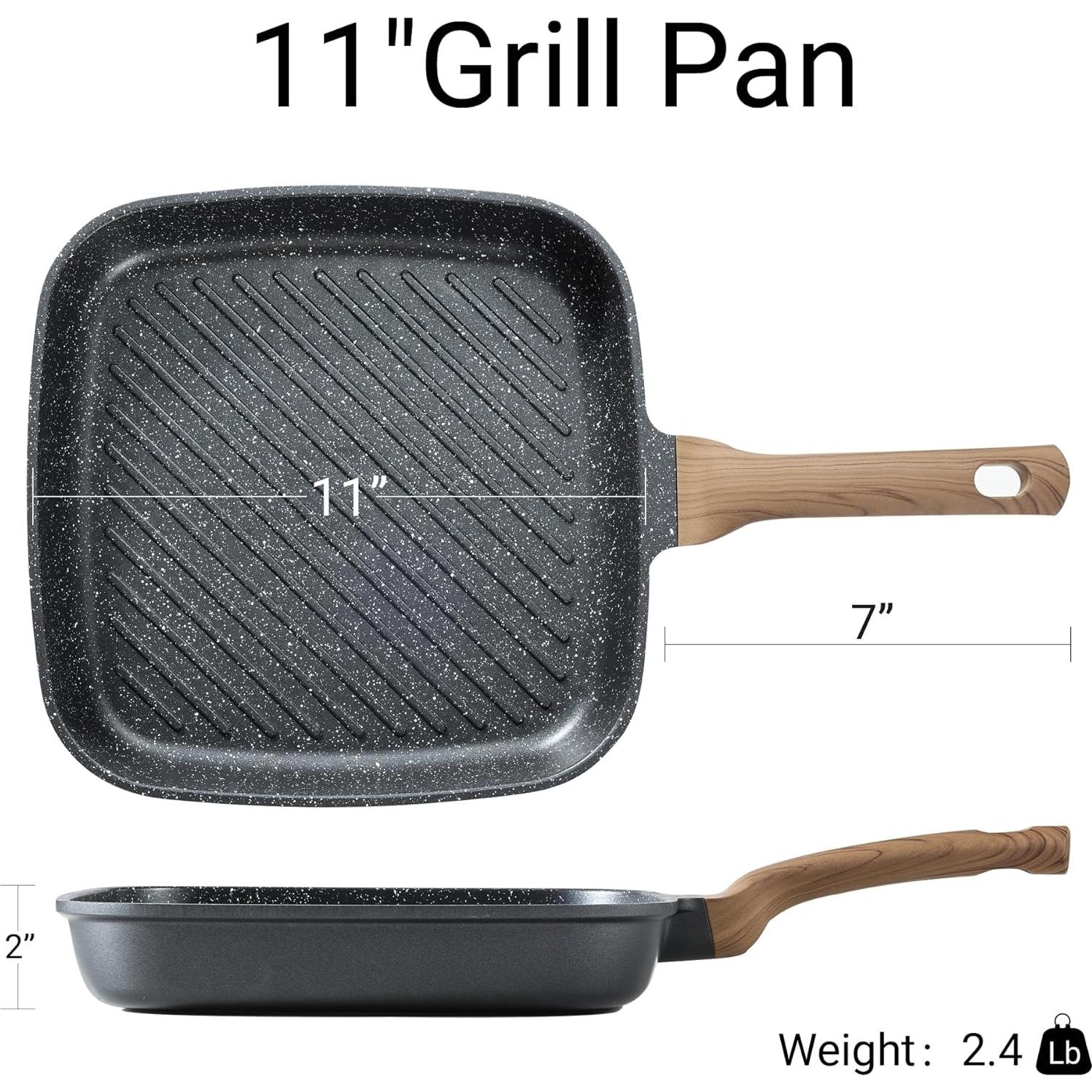 Sartén Grill Antiadherente CAROTE 28 cm Granito Premium