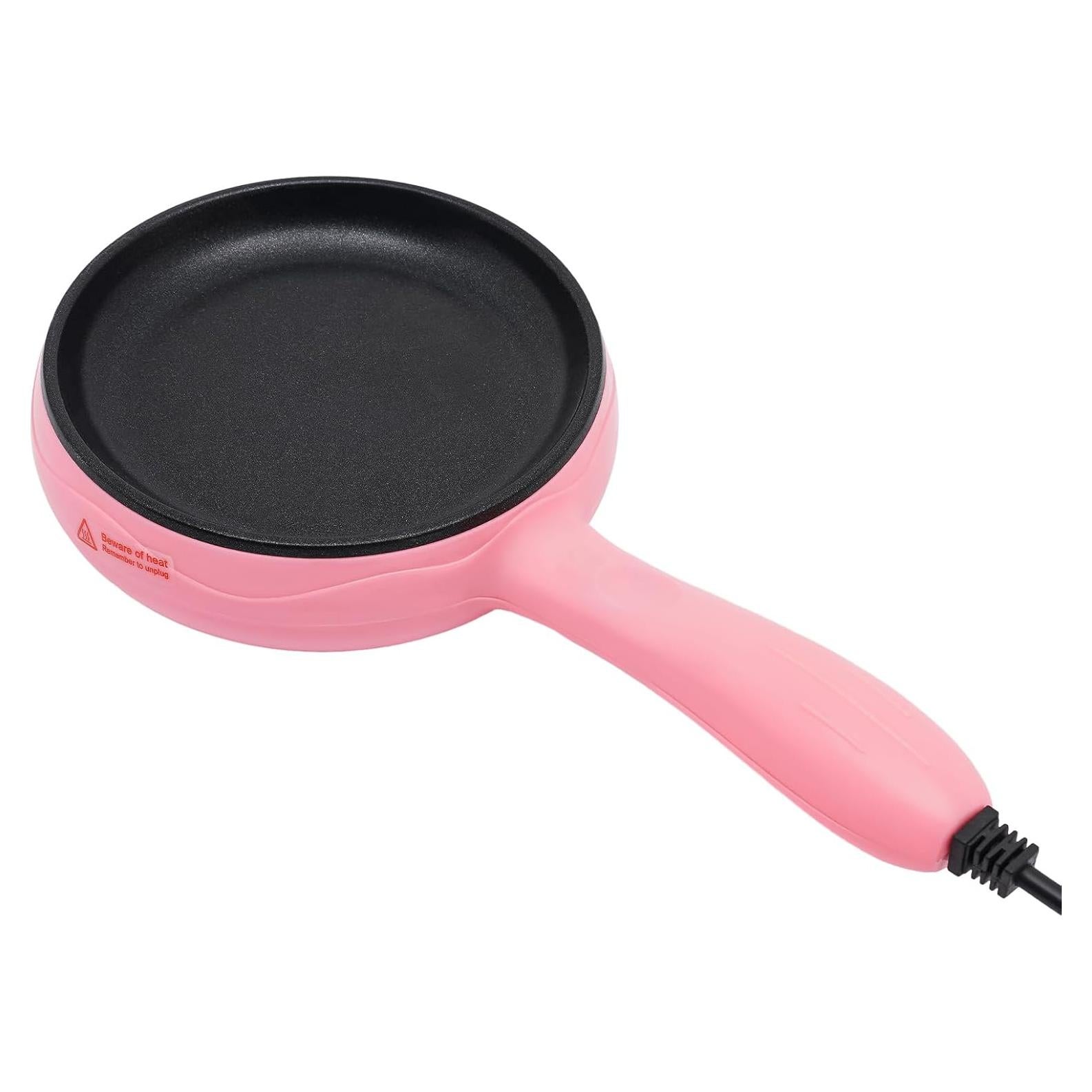 Sartén Eléctrica Antiadherente ZXTINGSHOP 15cm Rosa 450W