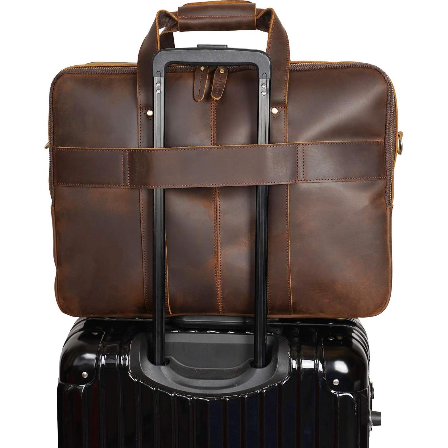 Maletín de Cuero Italiano POLARE 18" para Laptop 17.3"