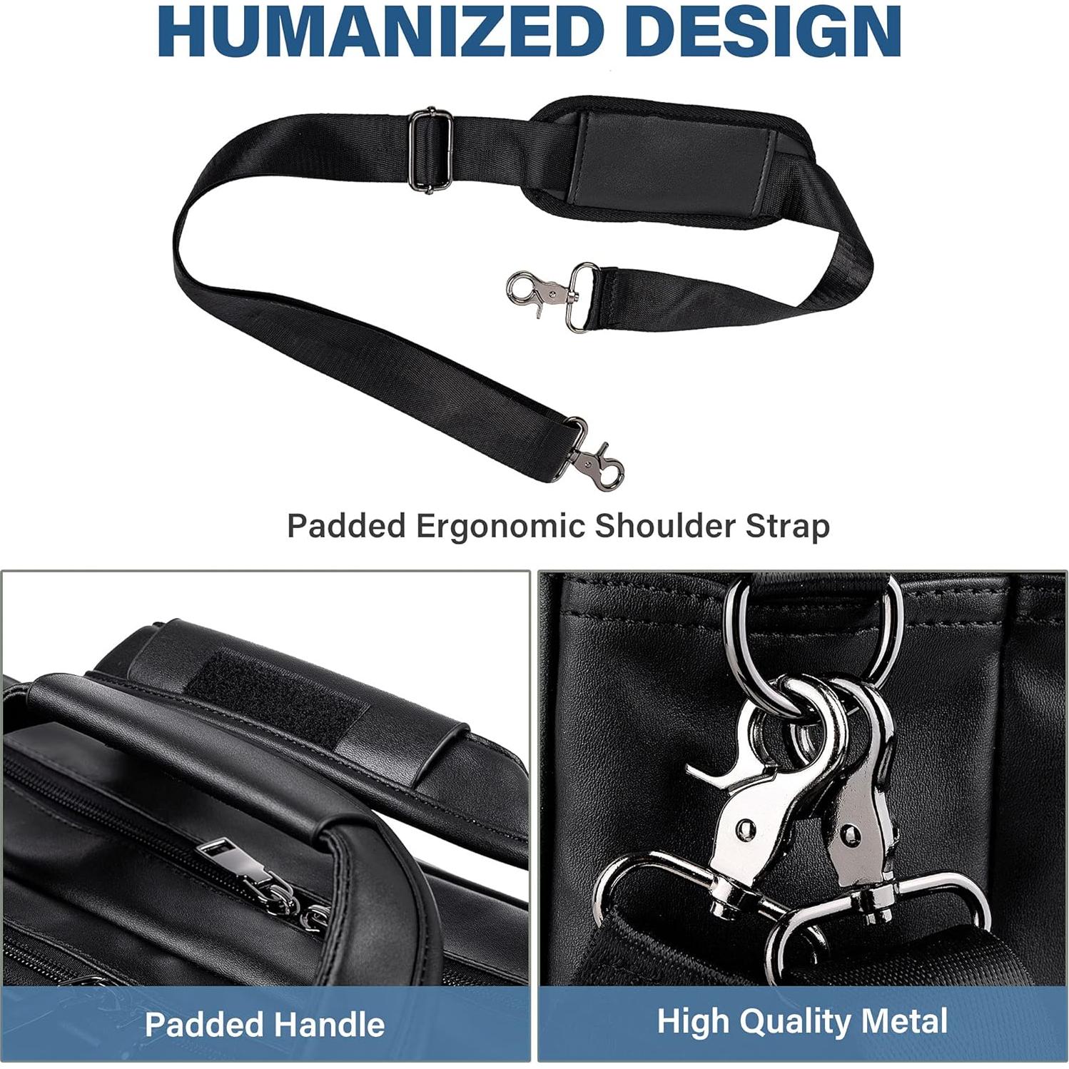 Bolsa de Laptop de Cuero Seyfocnia 17.3" Maletín Hombre