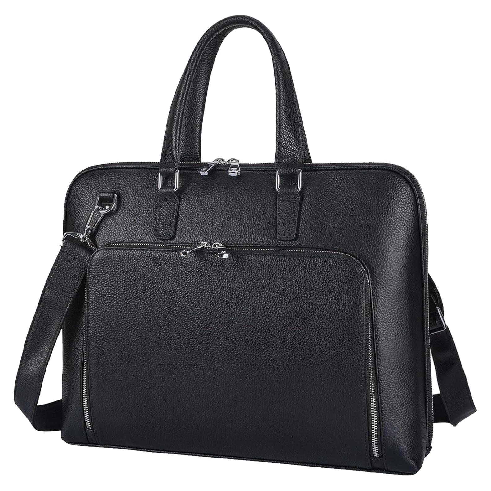 Maletín Delgado de Cuero Masa Kawa para Laptop 15.6" Unisex