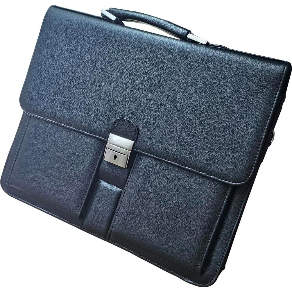 Maletín de Cuero VOYLUX Negro para Laptop 14" Acolchado