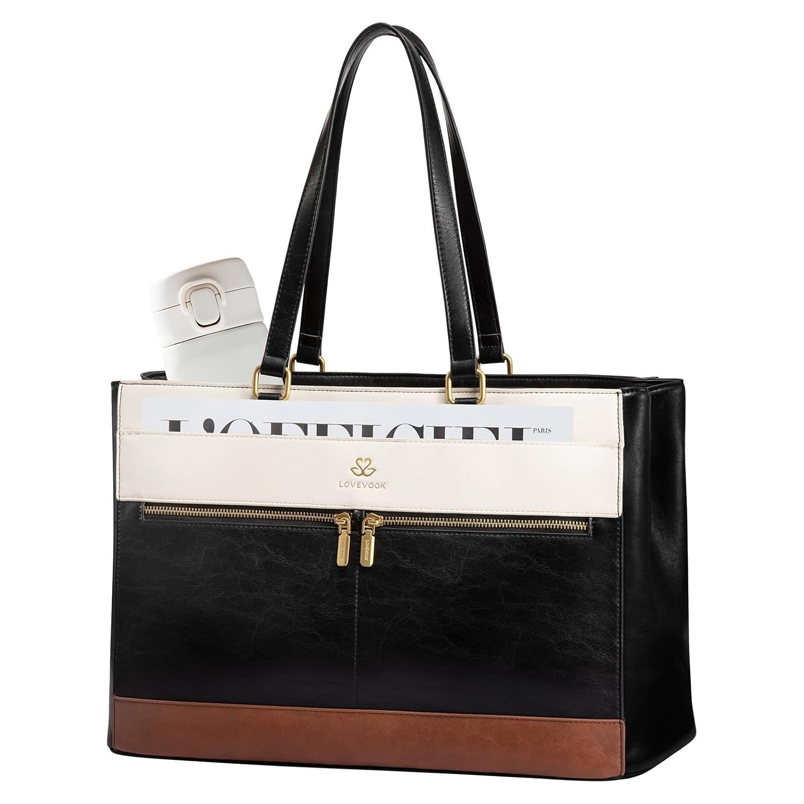 Bolsa para portátil Lovevook 15.6" mujer cuero organizadora