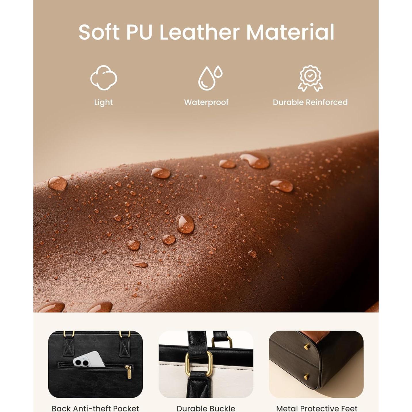 Bolsa para portátil Lovevook 15.6" mujer cuero organizadora