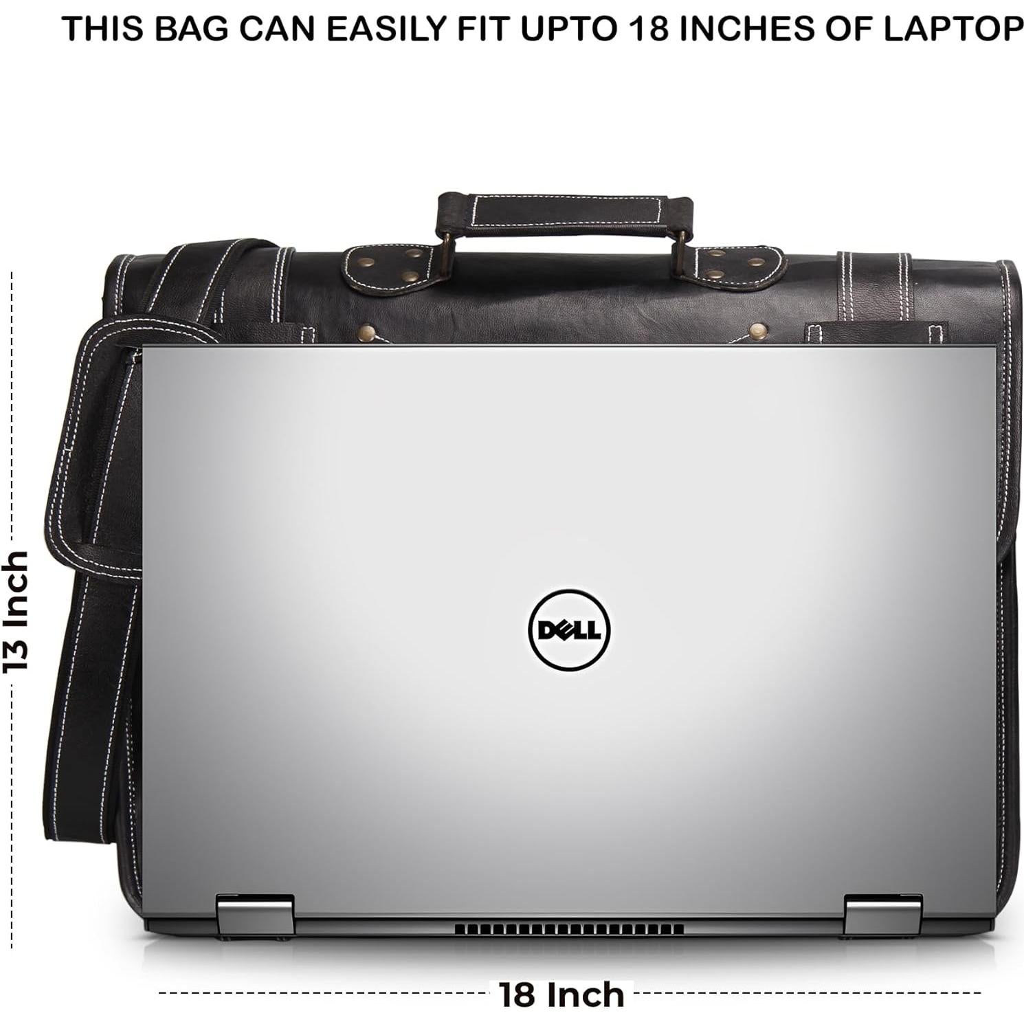 Maletín de Cuero HULSH para Laptop 17" - Bolsa Mensajera