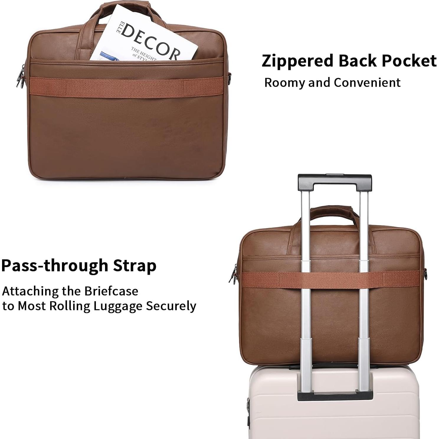 Bolsa de Mensajero de Cuero Seyfocnia 17.3" Impermeable