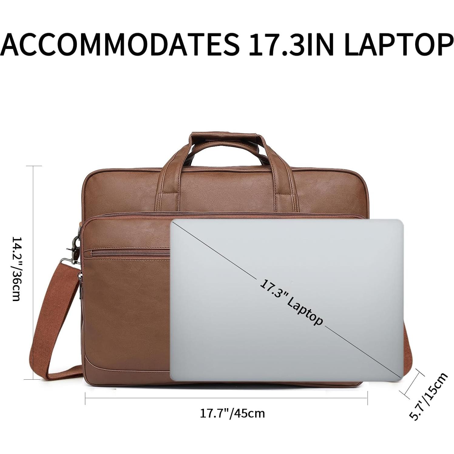 Bolsa de Mensajero de Cuero Seyfocnia 17.3" Impermeable