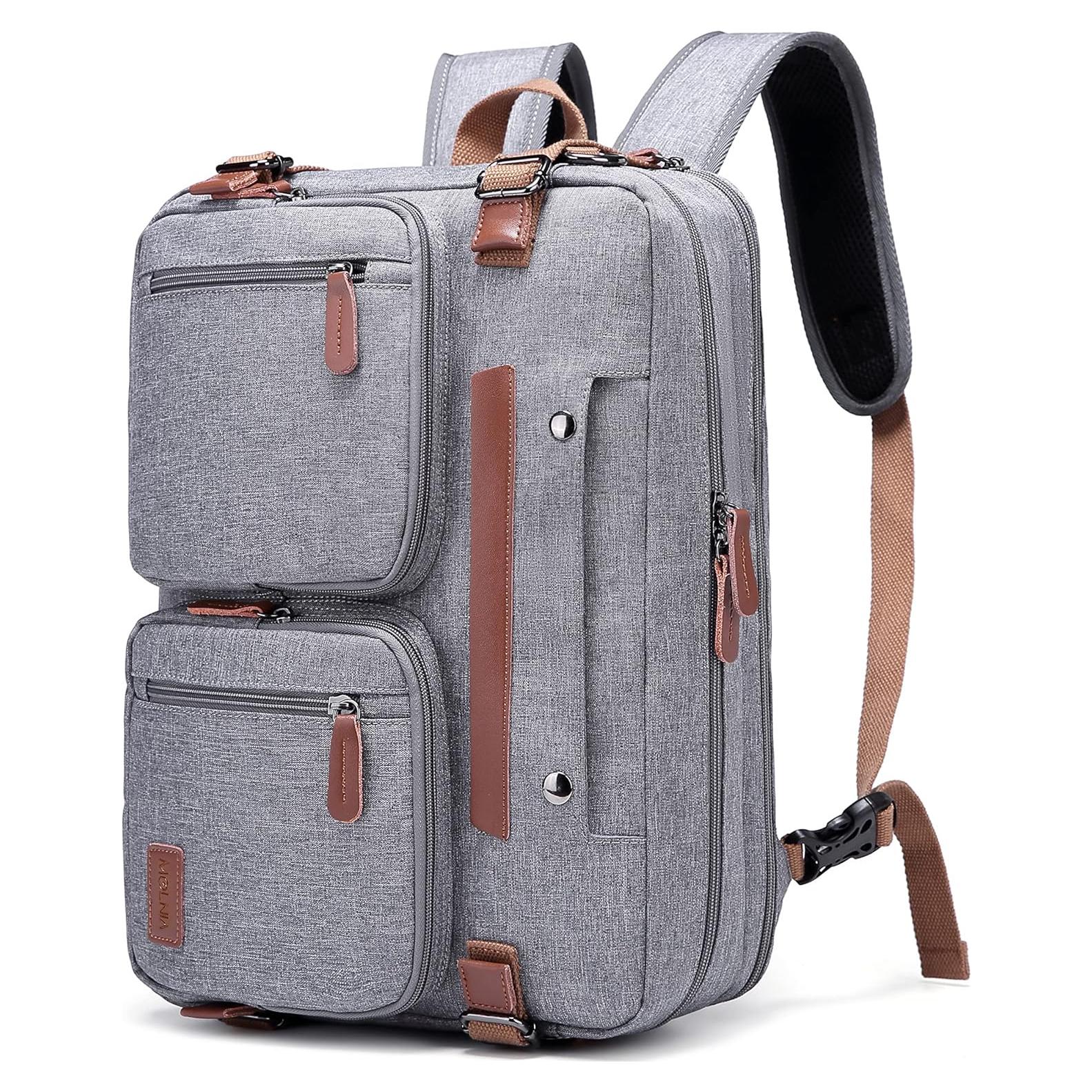 Mochila 3 en 1 MOLNIA para Laptop 17.3" Gris Impermeable