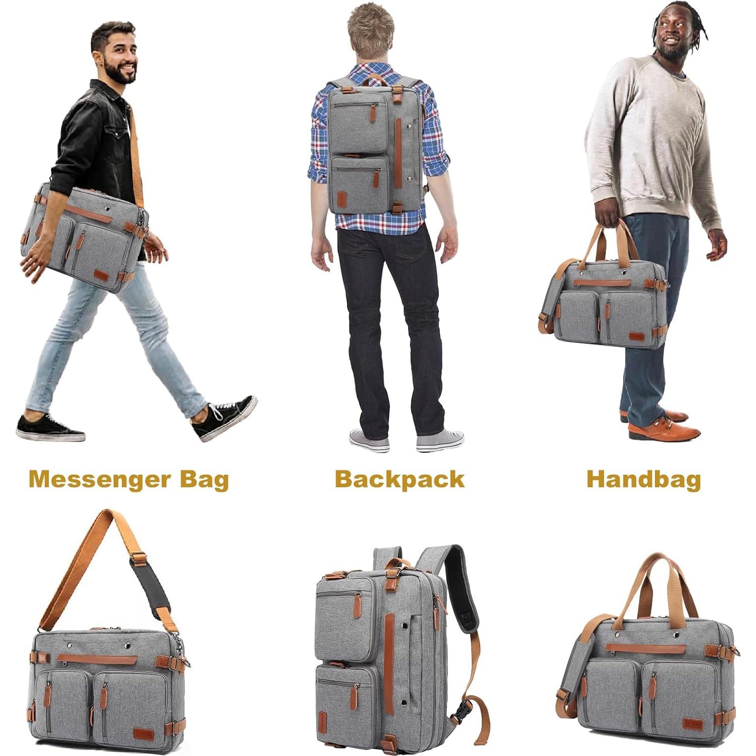 Mochila 3 en 1 MOLNIA para Laptop 17.3" Gris Impermeable