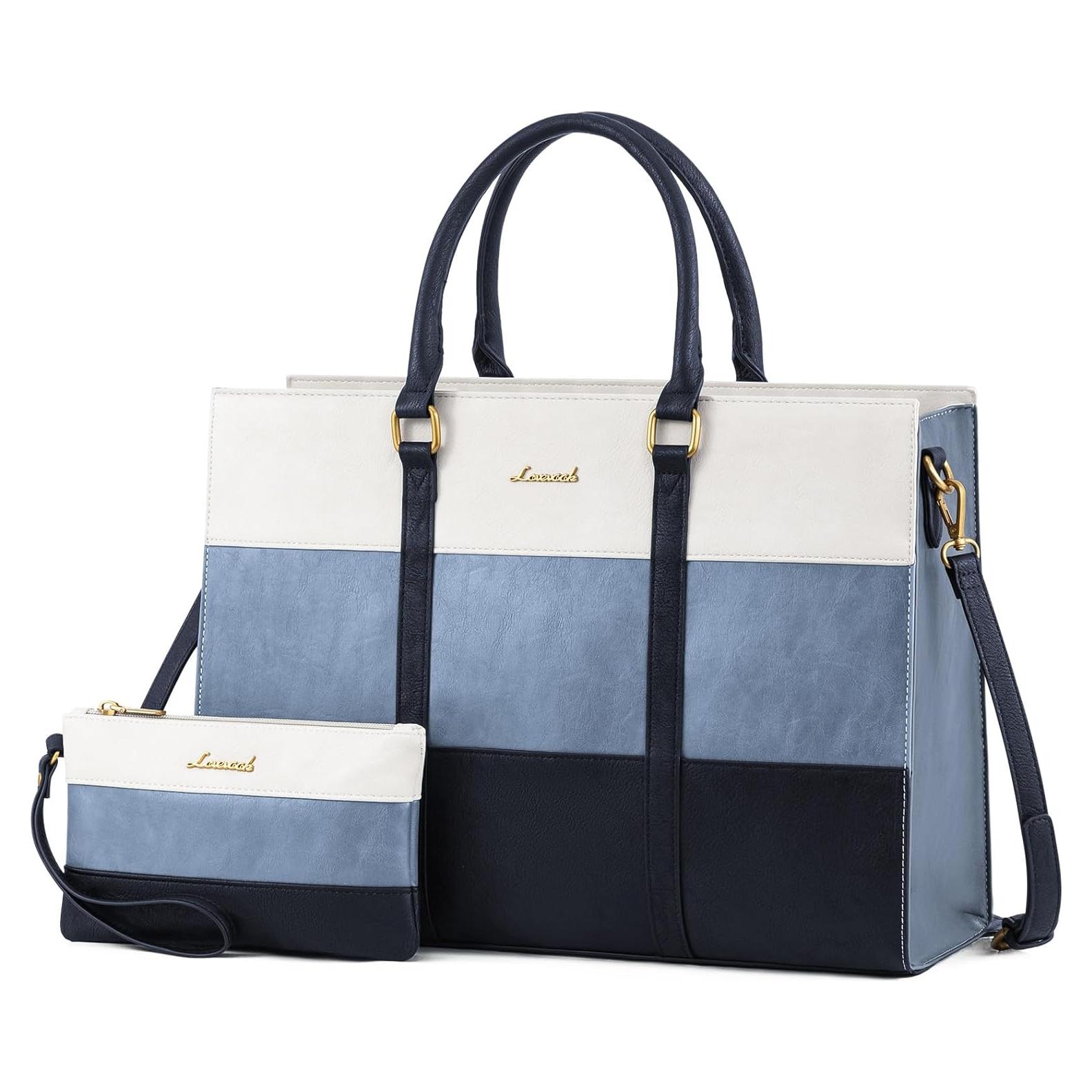 Bolsa Tote para Portátil LOVEVOOK 15.6" Cuero Impermeable