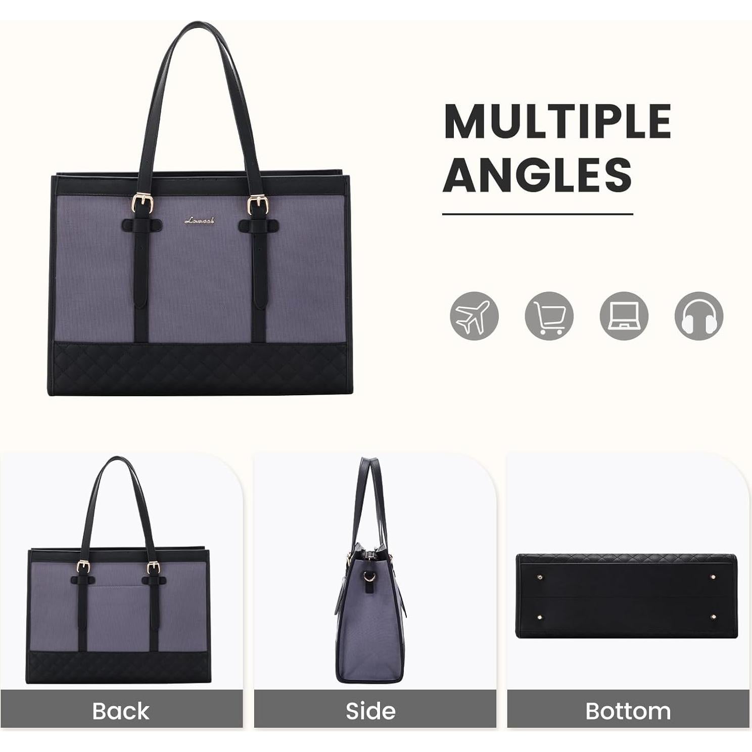 Bolsa Tote para Portátil LOVEVOOK 15.6" Gris Mujer