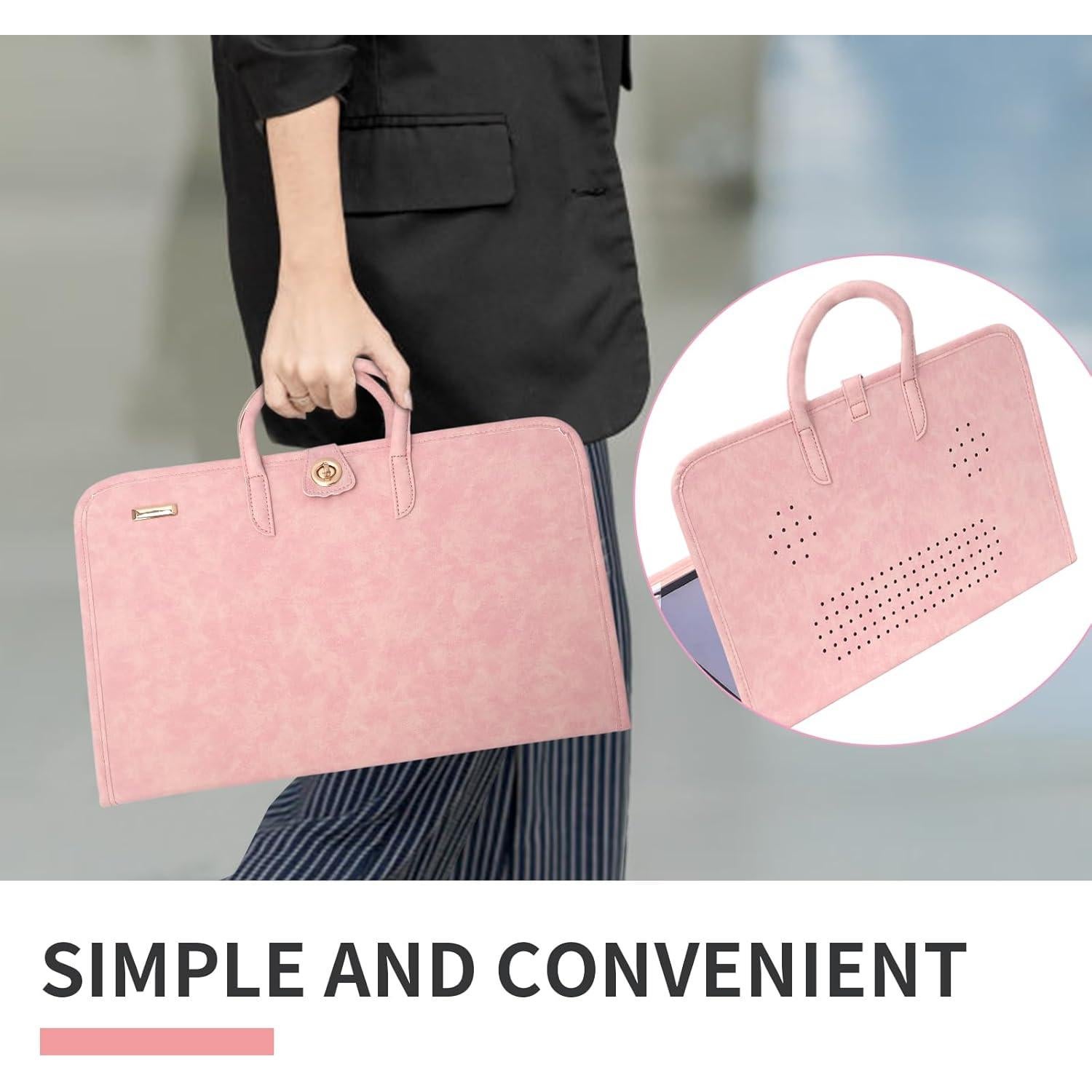 Funda para Laptop Icelary Rosa 35.56 cm con Asa y Disipación