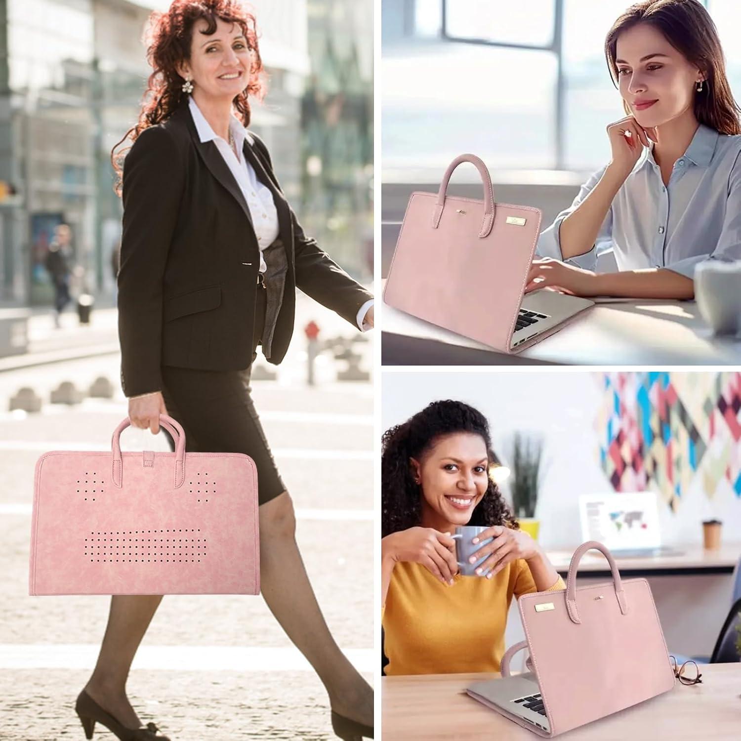 Funda para Laptop Icelary Rosa 35.56 cm con Asa y Disipación